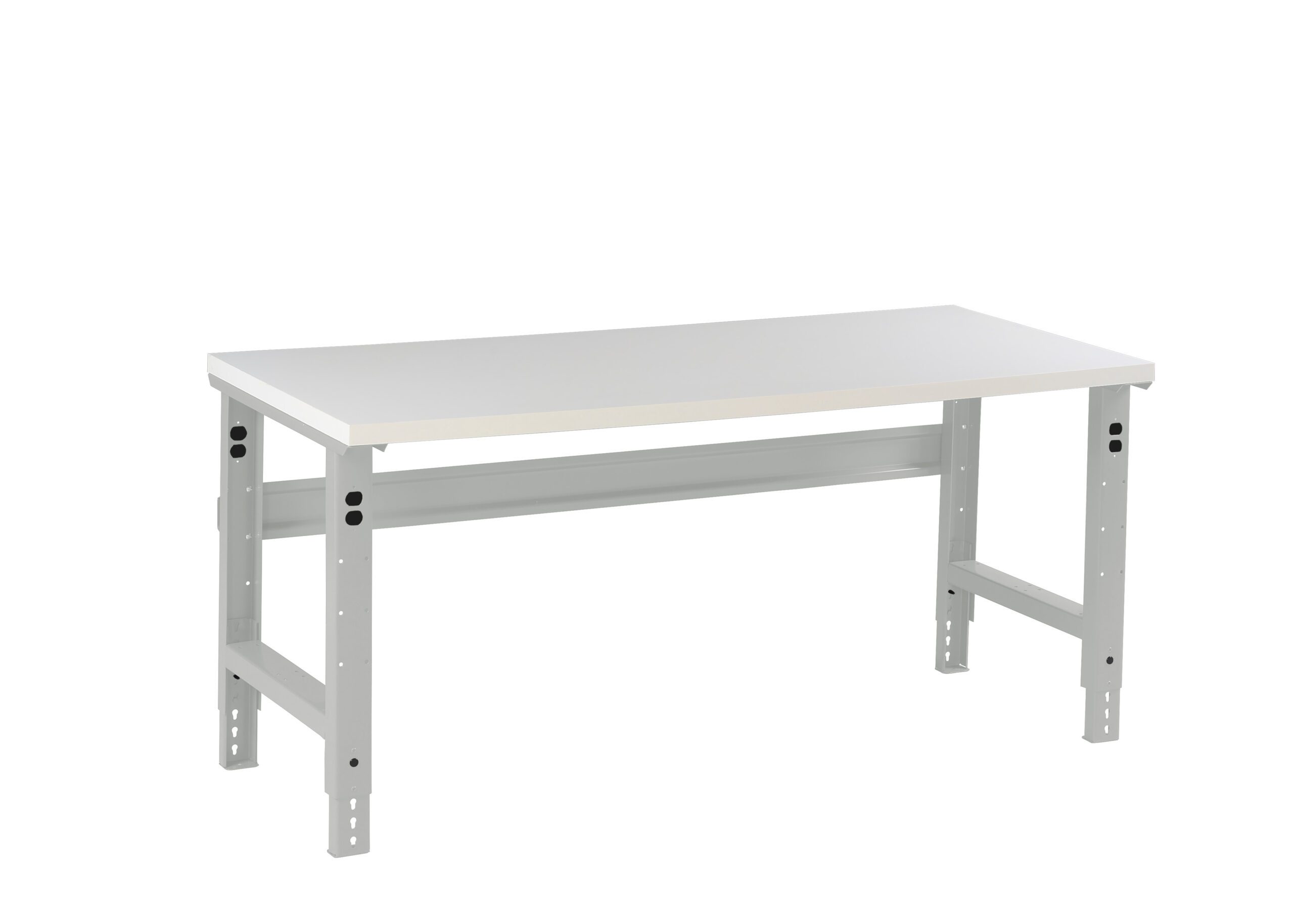Tennsco "D Adjustable Leg Workbench With Plastic Top Light Grey
