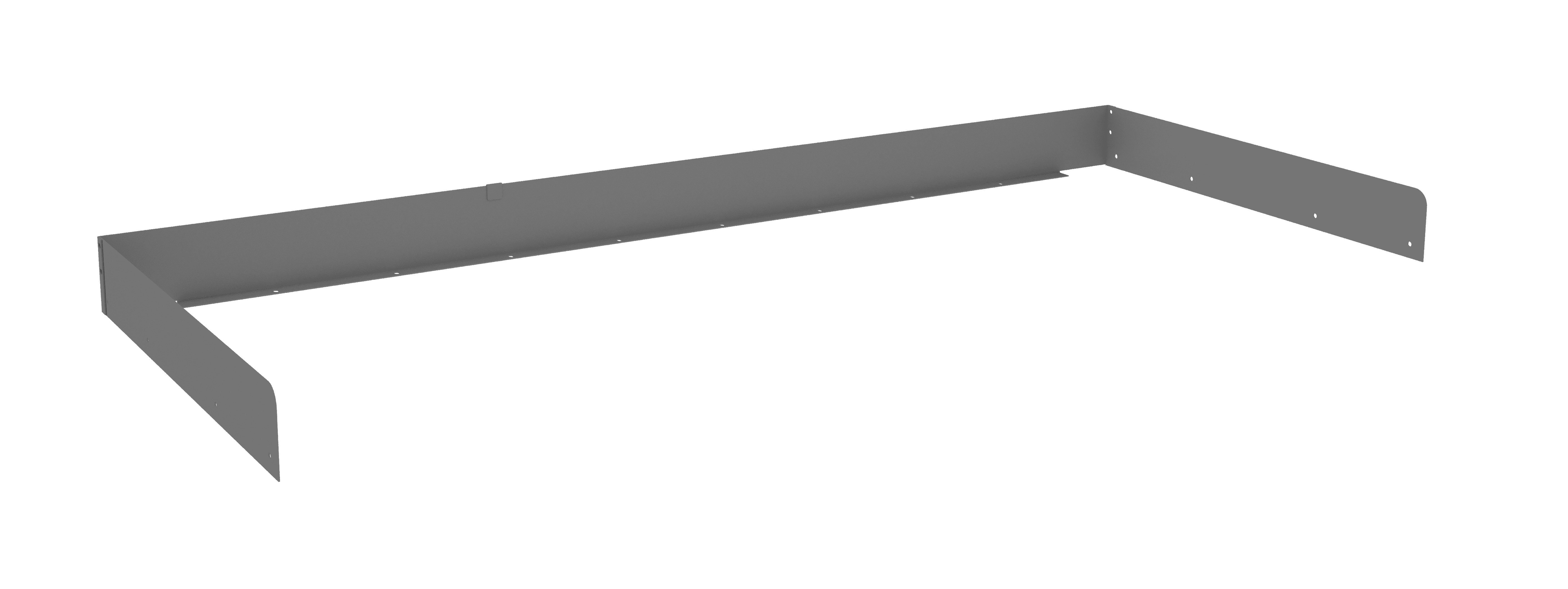 Tennsco "D Side and Back Rail Kit for Workbench Medium Grey