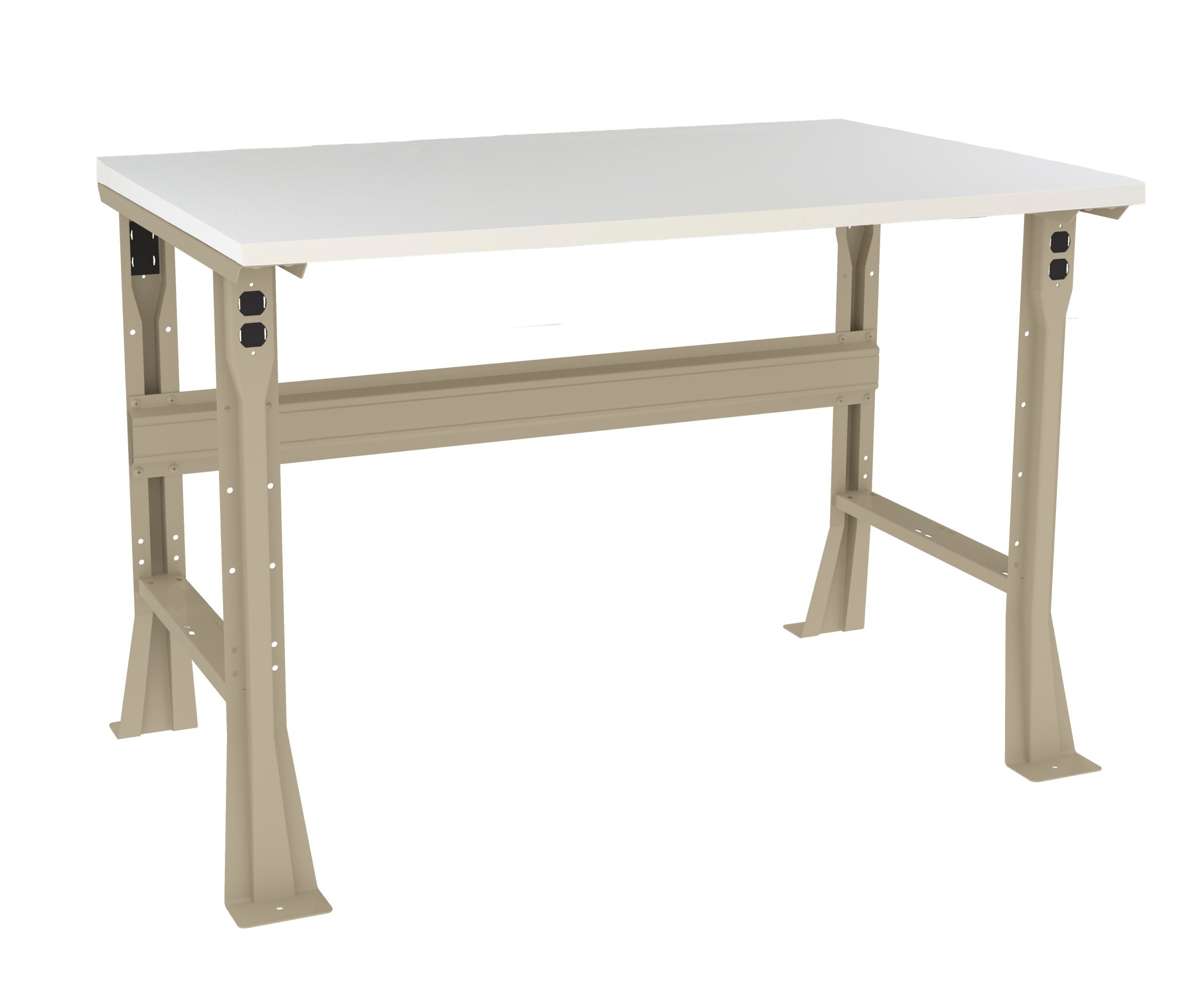 Tennsco "D Flared Leg Workbench With Plastic Top Sand