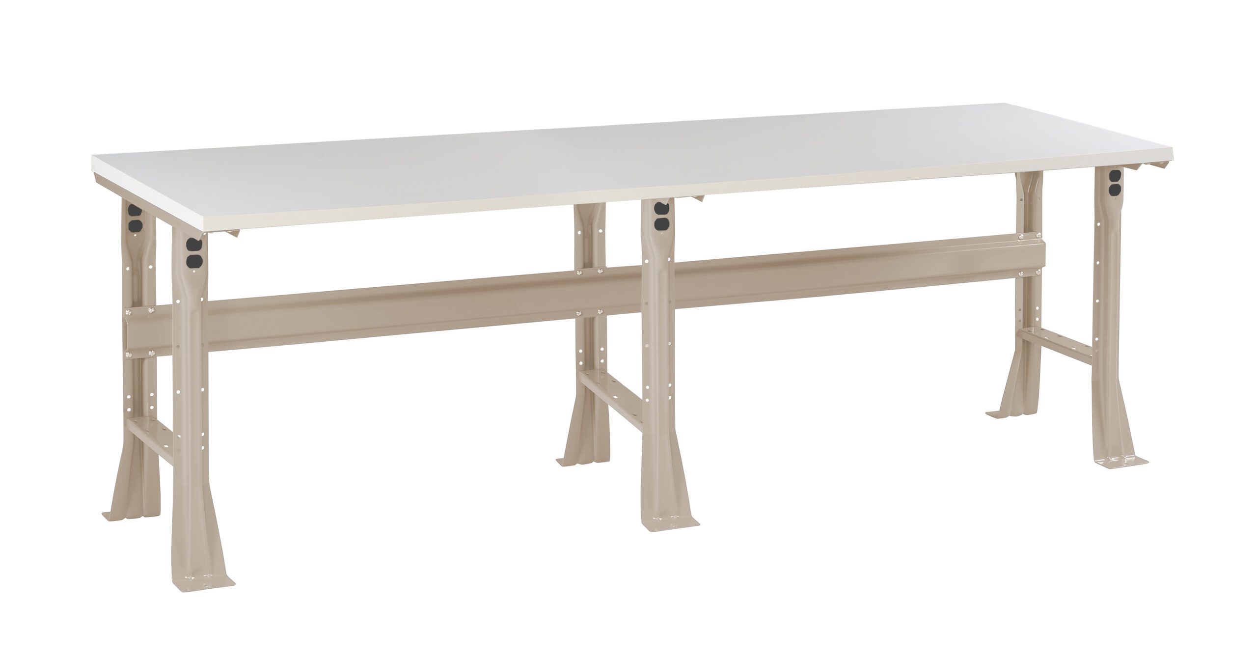 Tennsco "D Flared Leg Workbench With Plastic Top Sand
