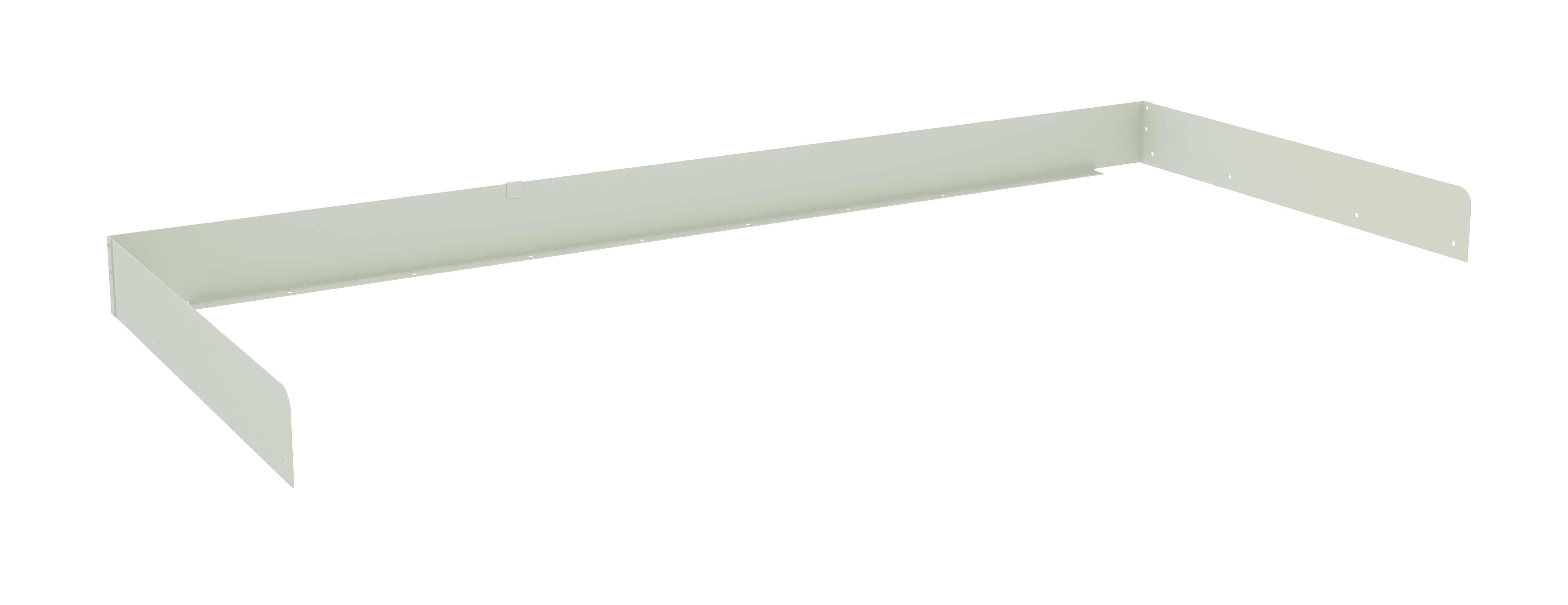 Tennsco "D Side and Back Rail Kit for Workbench Light Grey