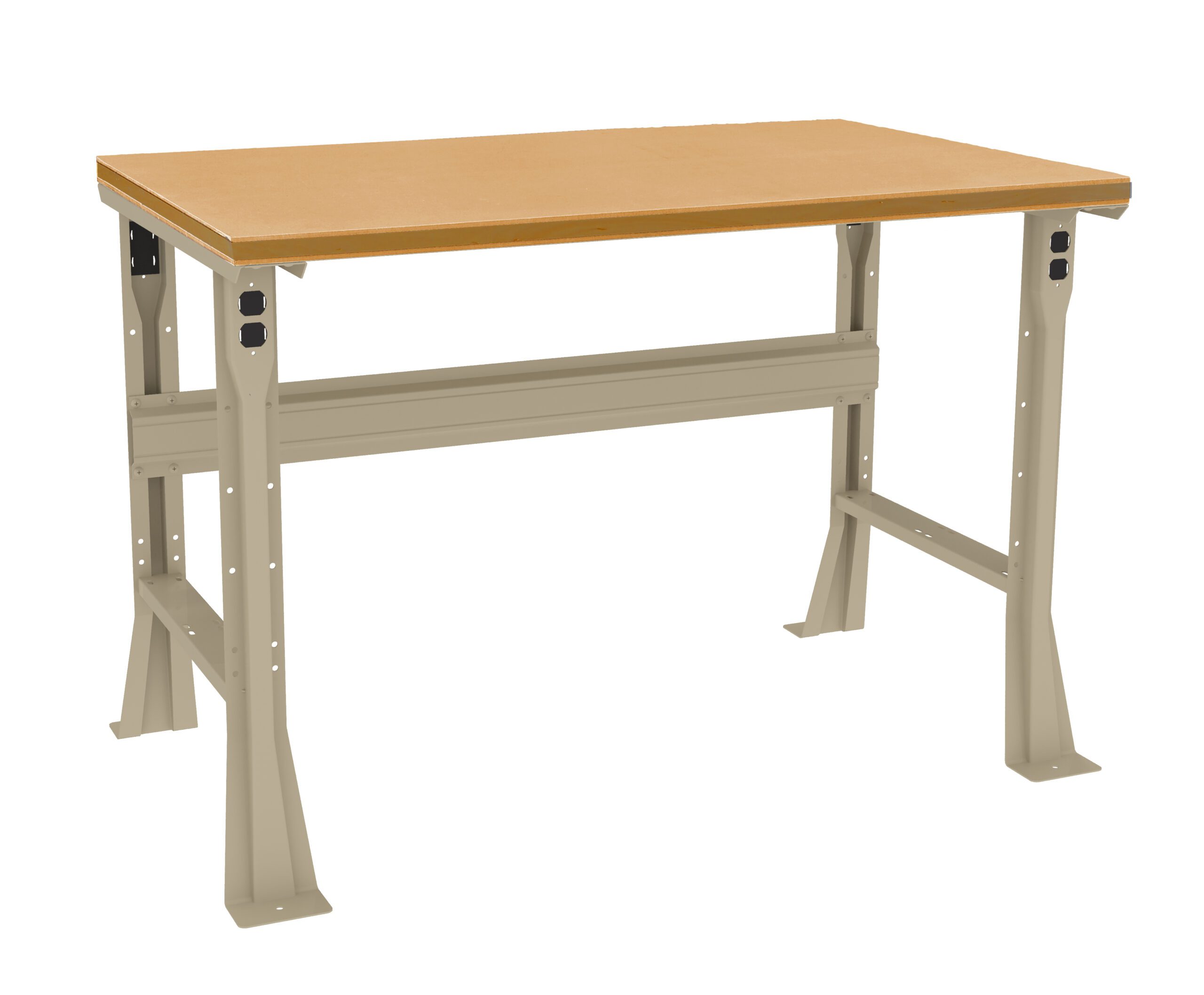 Tennsco "D Flared Leg Workbench With Compressed Wood Top Sand