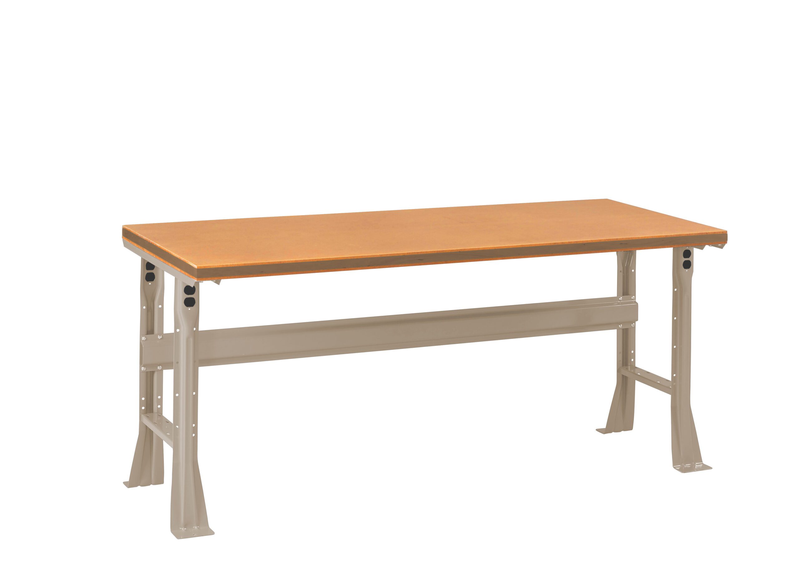 Tennsco "D Flared Leg Workbench With Compressed Wood Top Sand