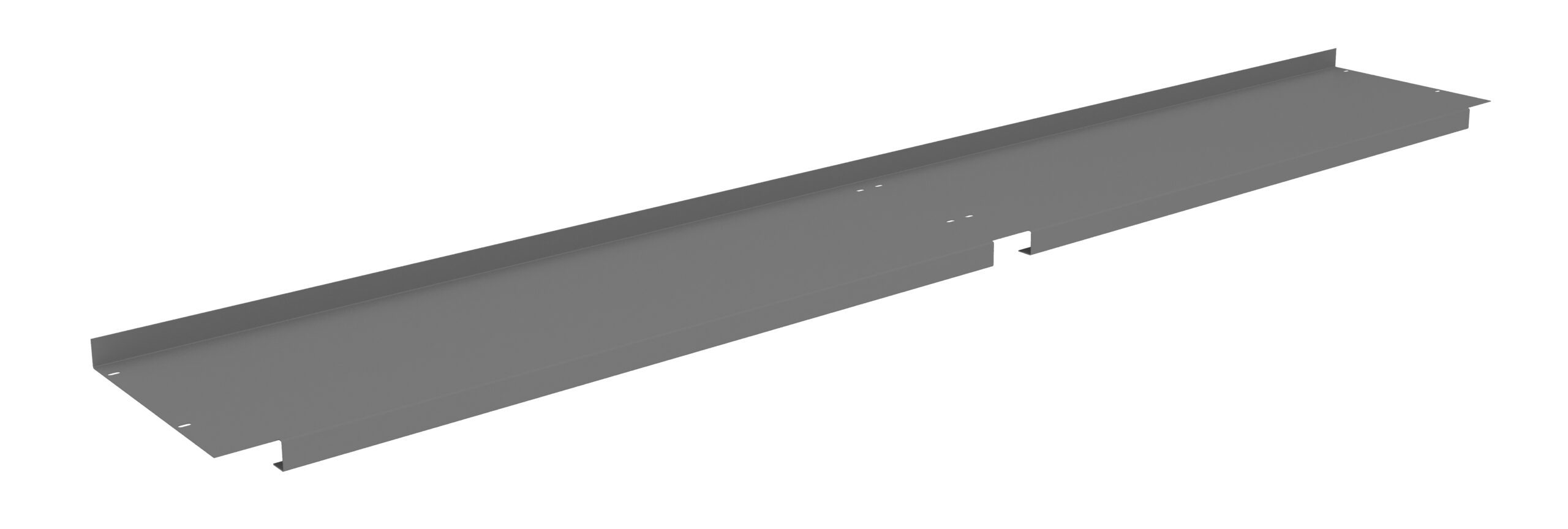 Tennsco "D Shelf for Flared or Adjustable Leg Workbench Medium Grey