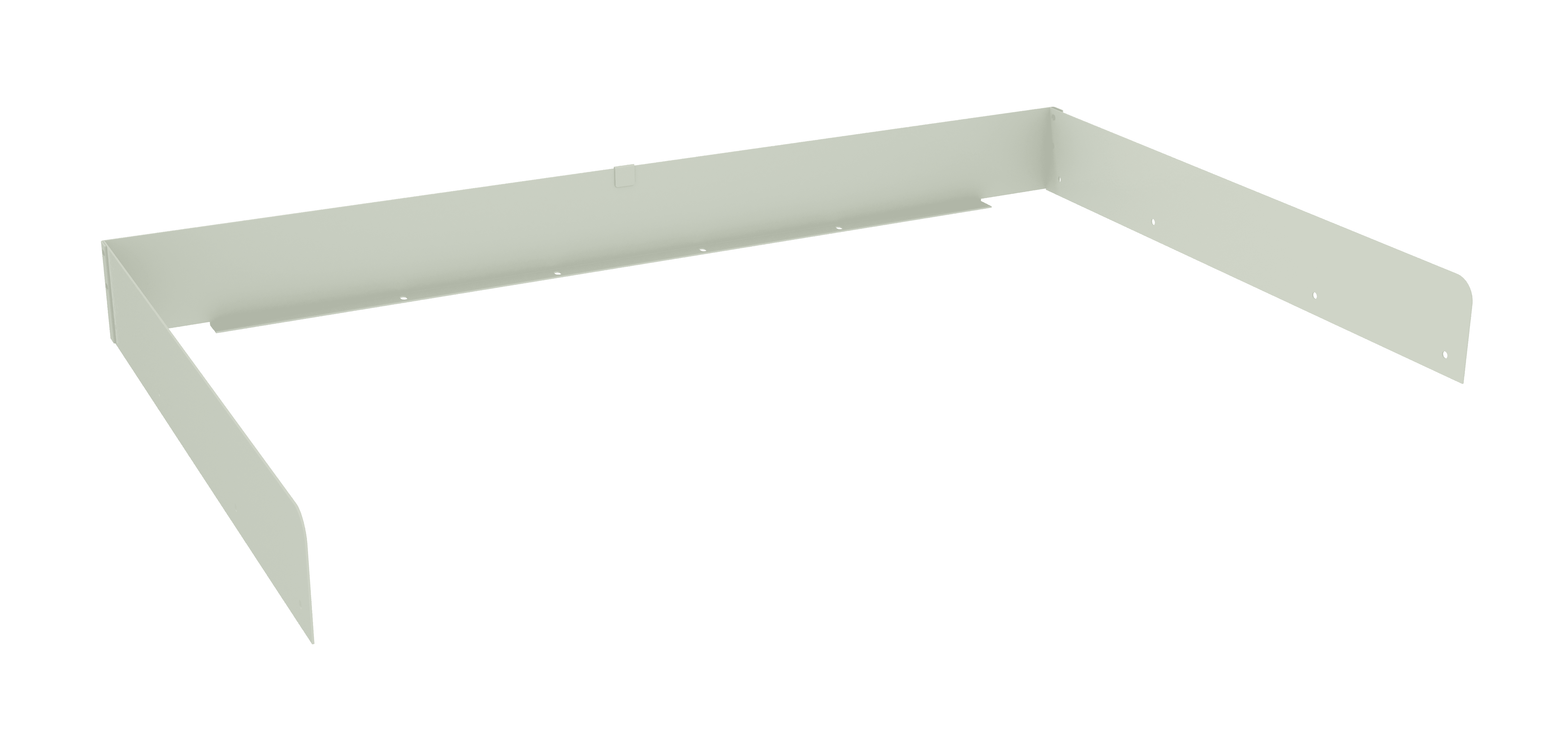 Tennsco "D Side and Back Rail Kit for Workbench Light Grey