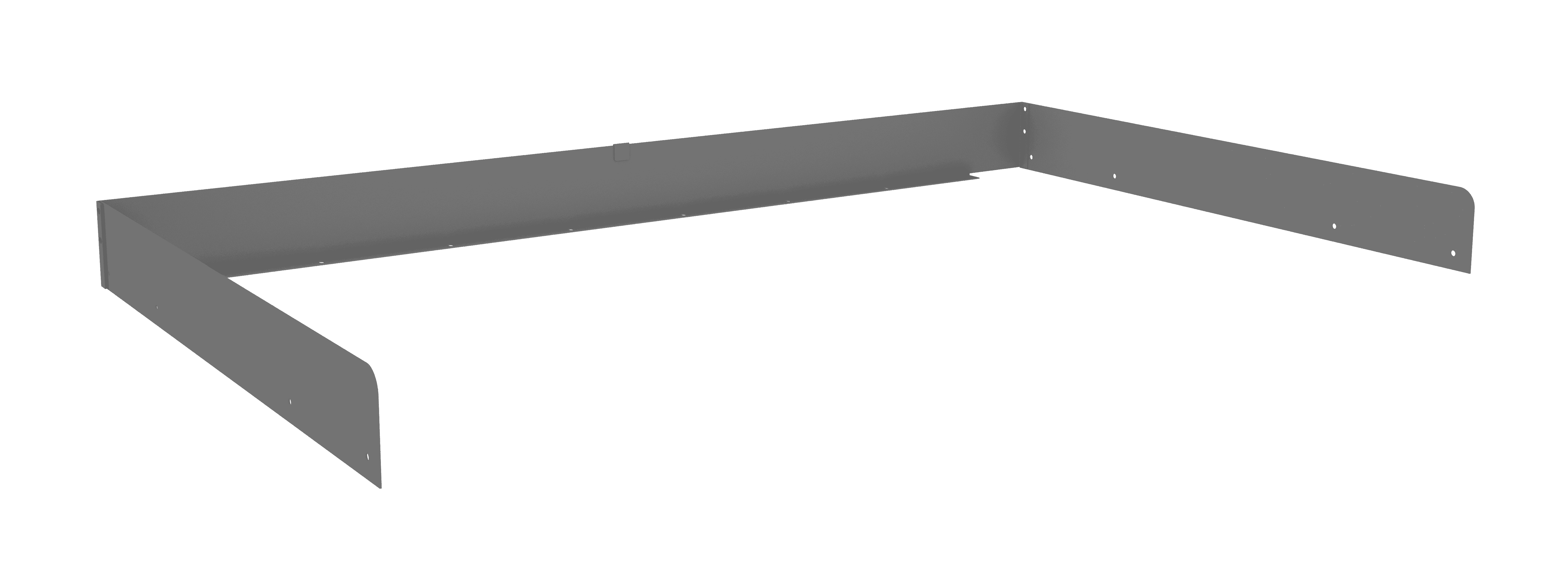 Tennsco "D Side and Back Rail Kit for Workbench Medium Grey