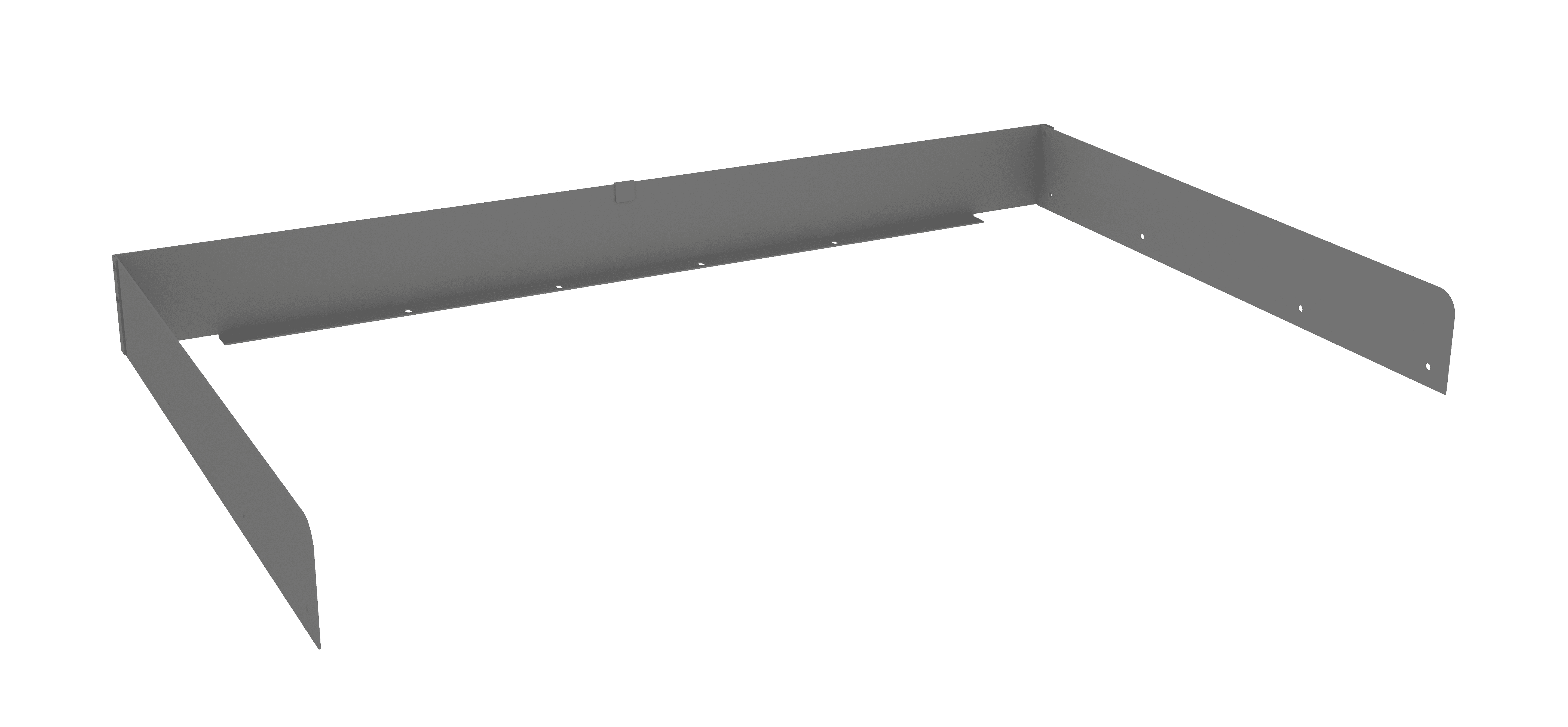 Tennsco "D Side and Back Rail Kit for Workbench Medium Grey