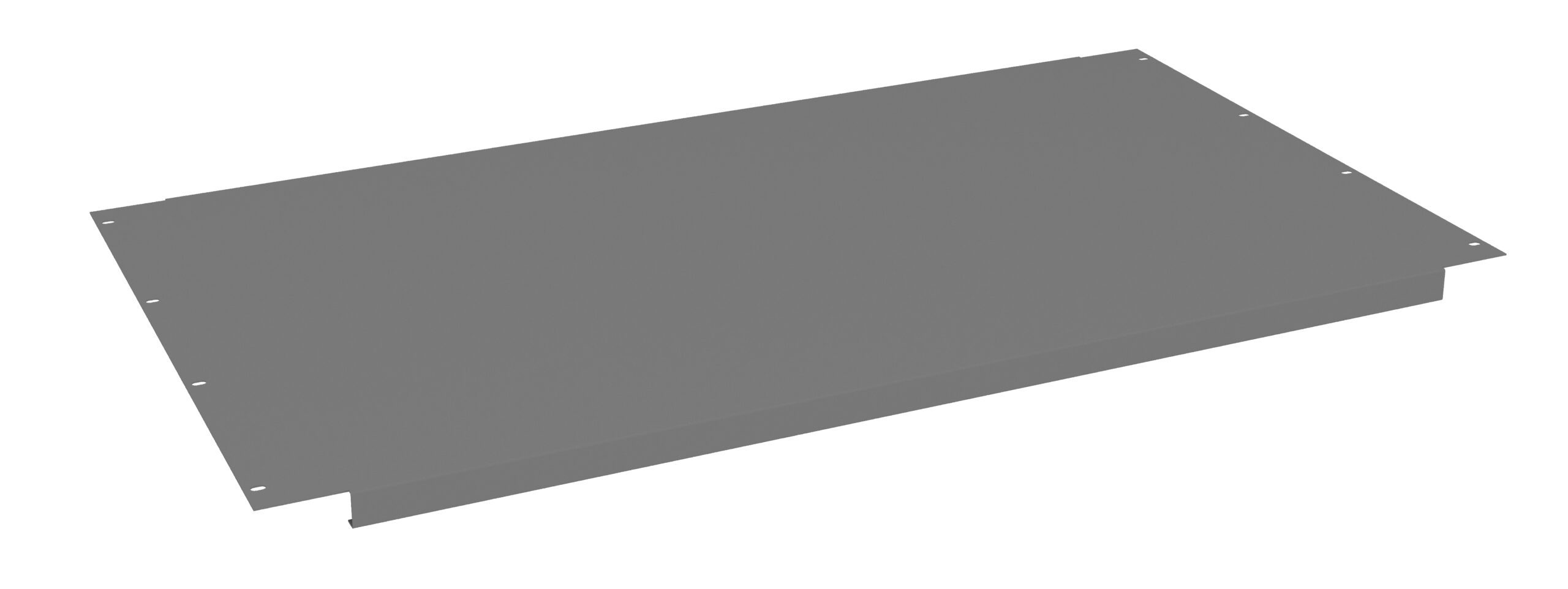 Tennsco "D Shelf for Adjustable Leg Workbench Medium Grey