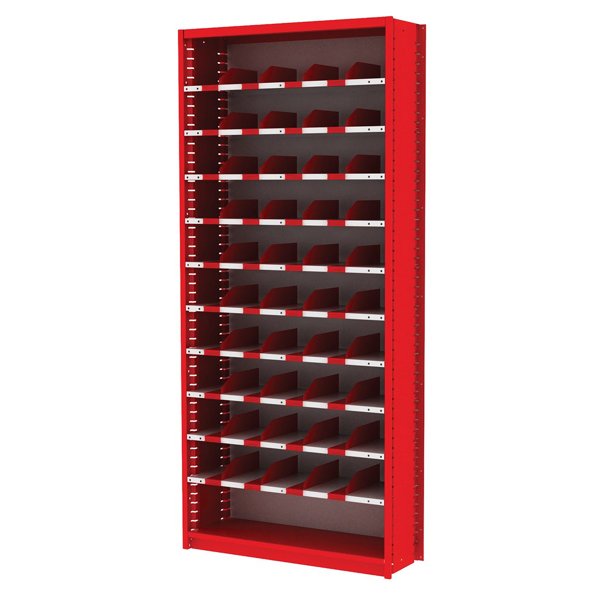 Borroughs Pre-Configured Flexi-Bins Unit, 10 Shelves 51 Adjustable Openings