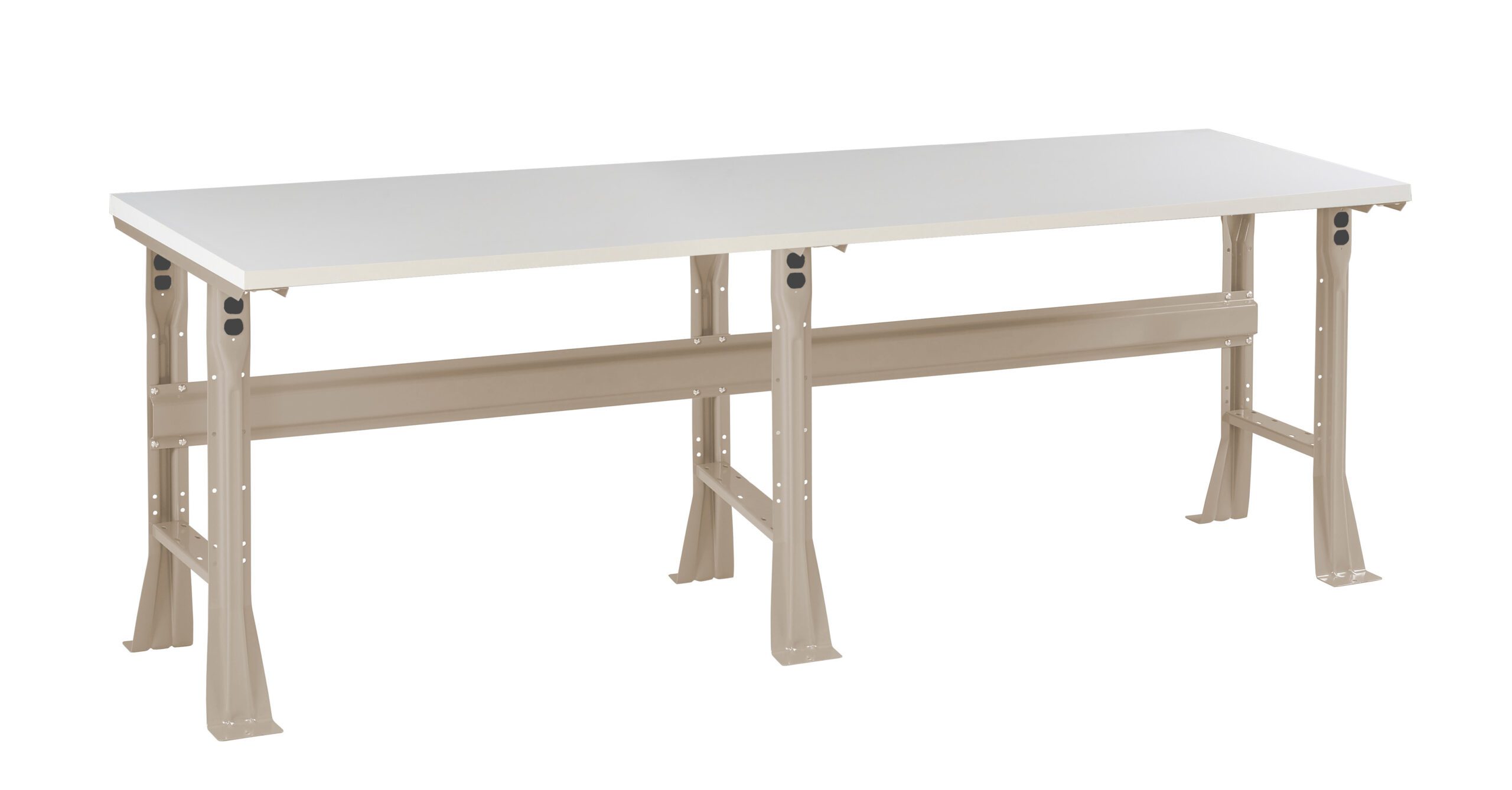 Tennsco "D Flared Leg Workbench With Plastic Top Sand