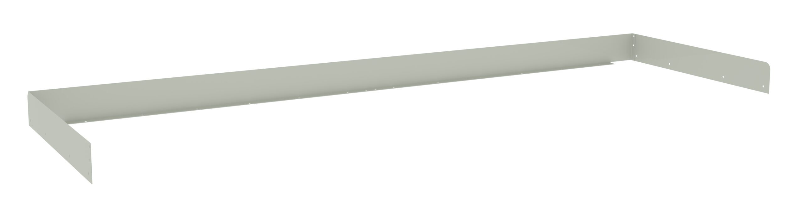 Tennsco "D Side and Back Rail Kit for Workbench Light Grey