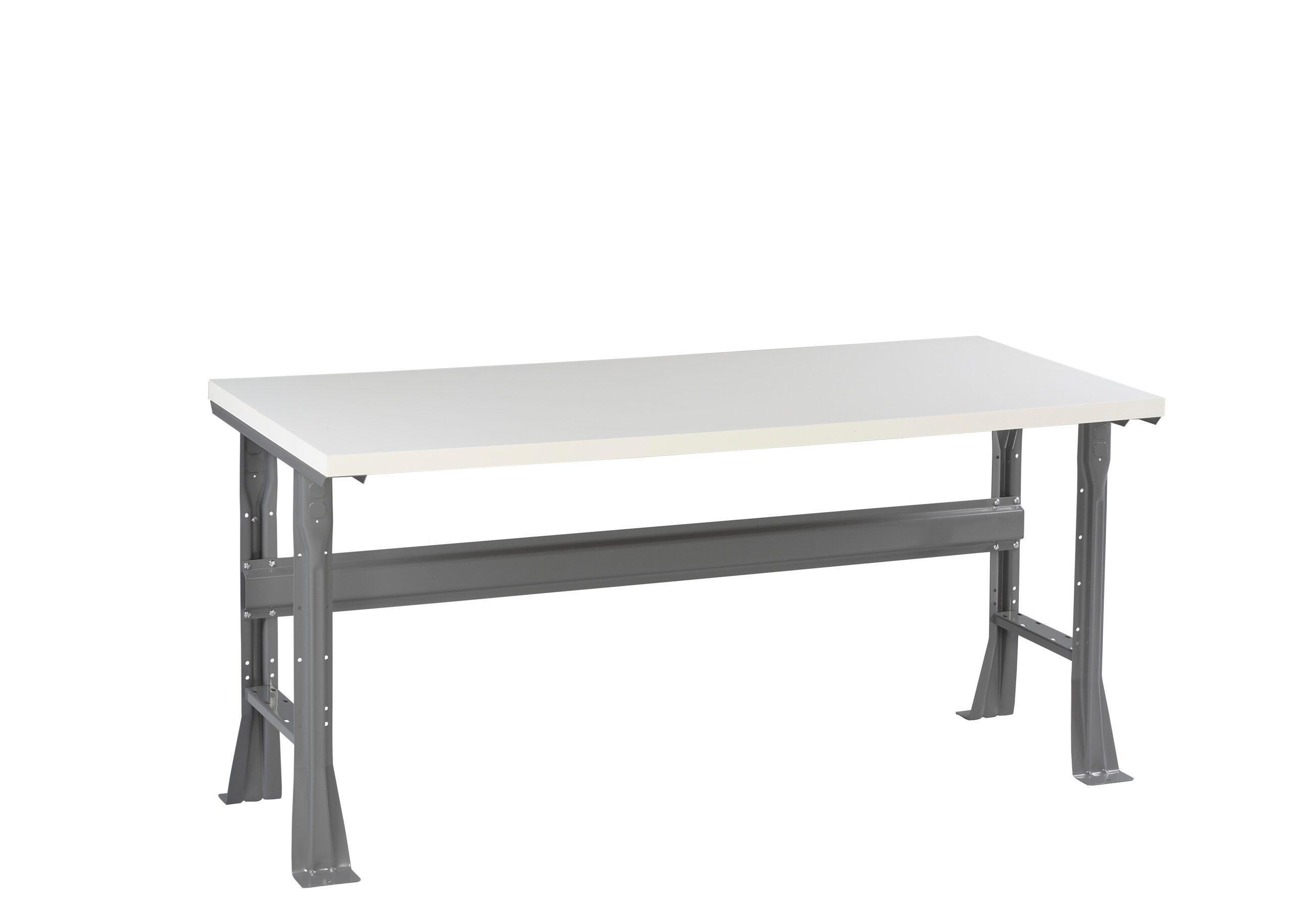Tennsco "D Flared Leg Workbench With Plastic Top Medium Grey