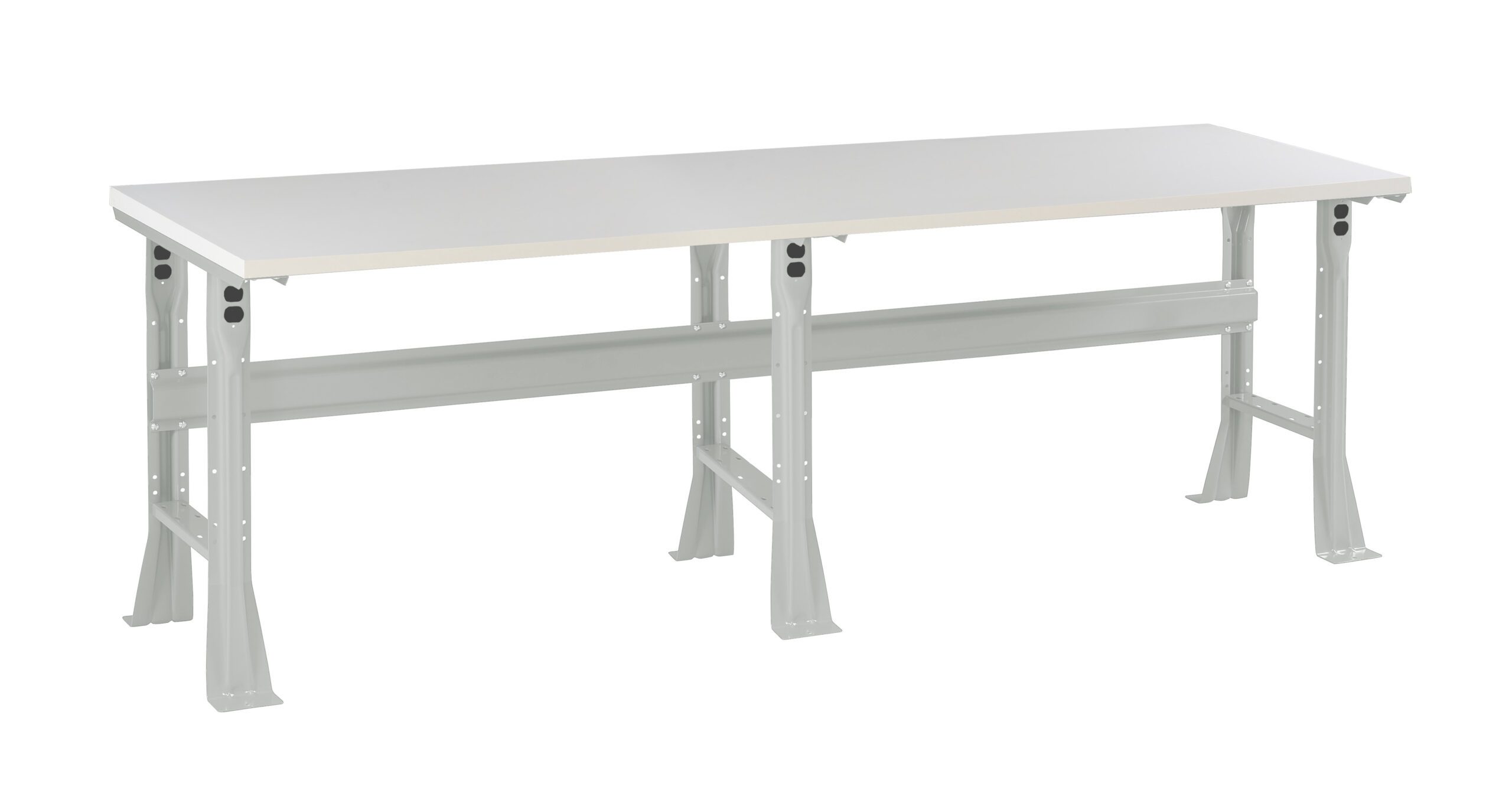 Tennsco "D Flared Leg Workbench With Plastic Top Light Grey