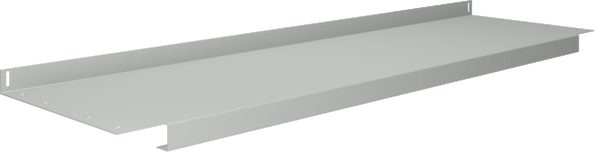 Tennsco "D Shelf for Flared or Adjustable Leg Workbench Light Grey