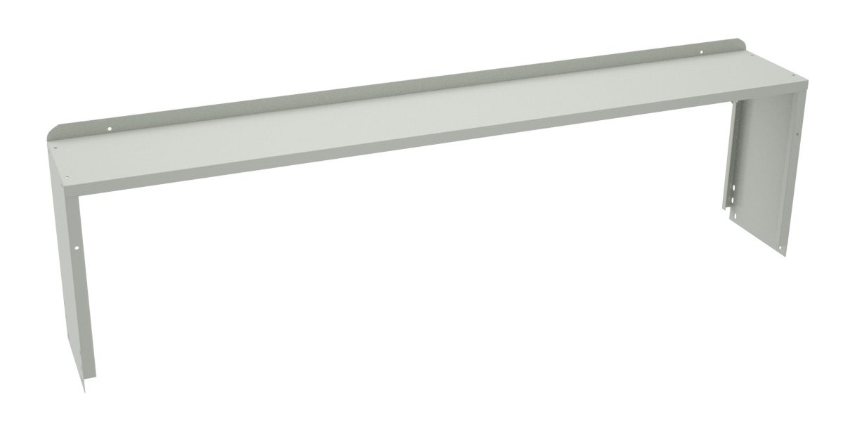 Tennsco "D Riser with End Supports for Workbench Light Grey