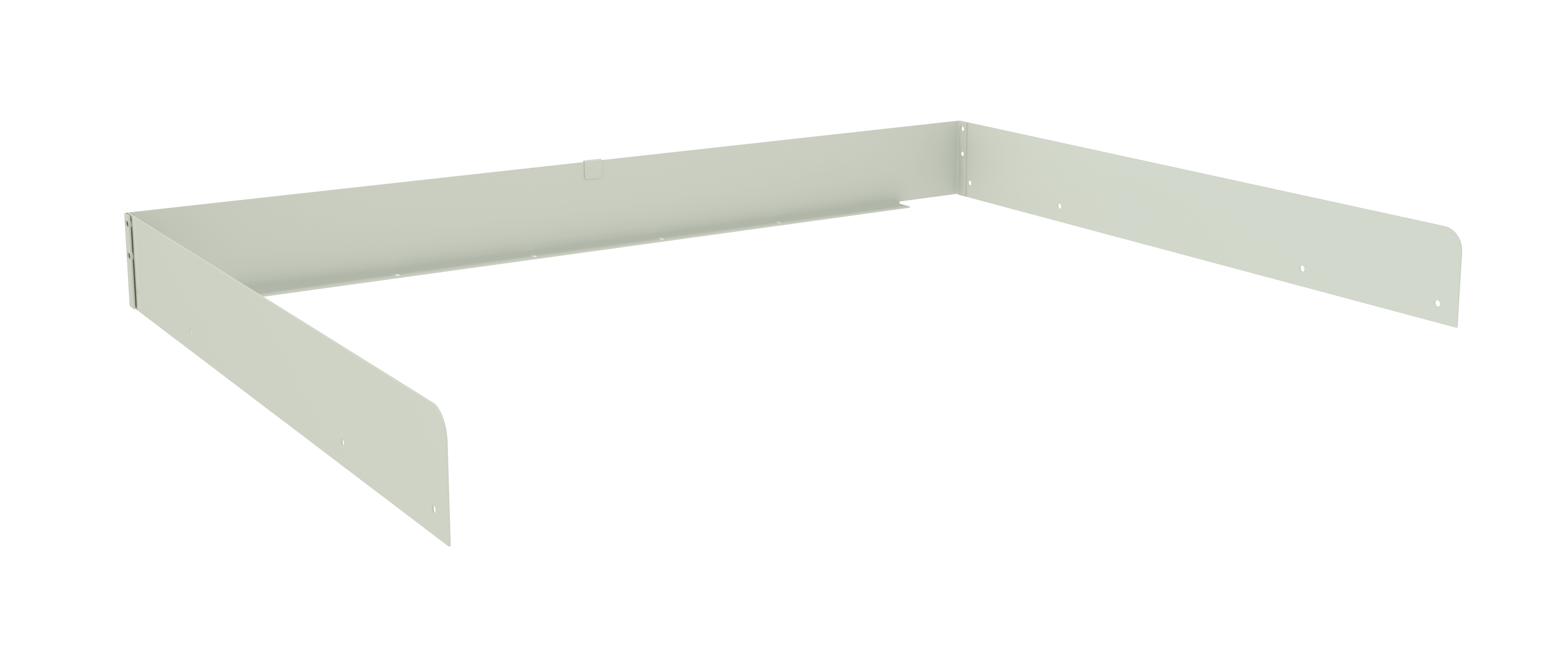Tennsco "D Side and Back Rail Kit for Workbench Light Grey