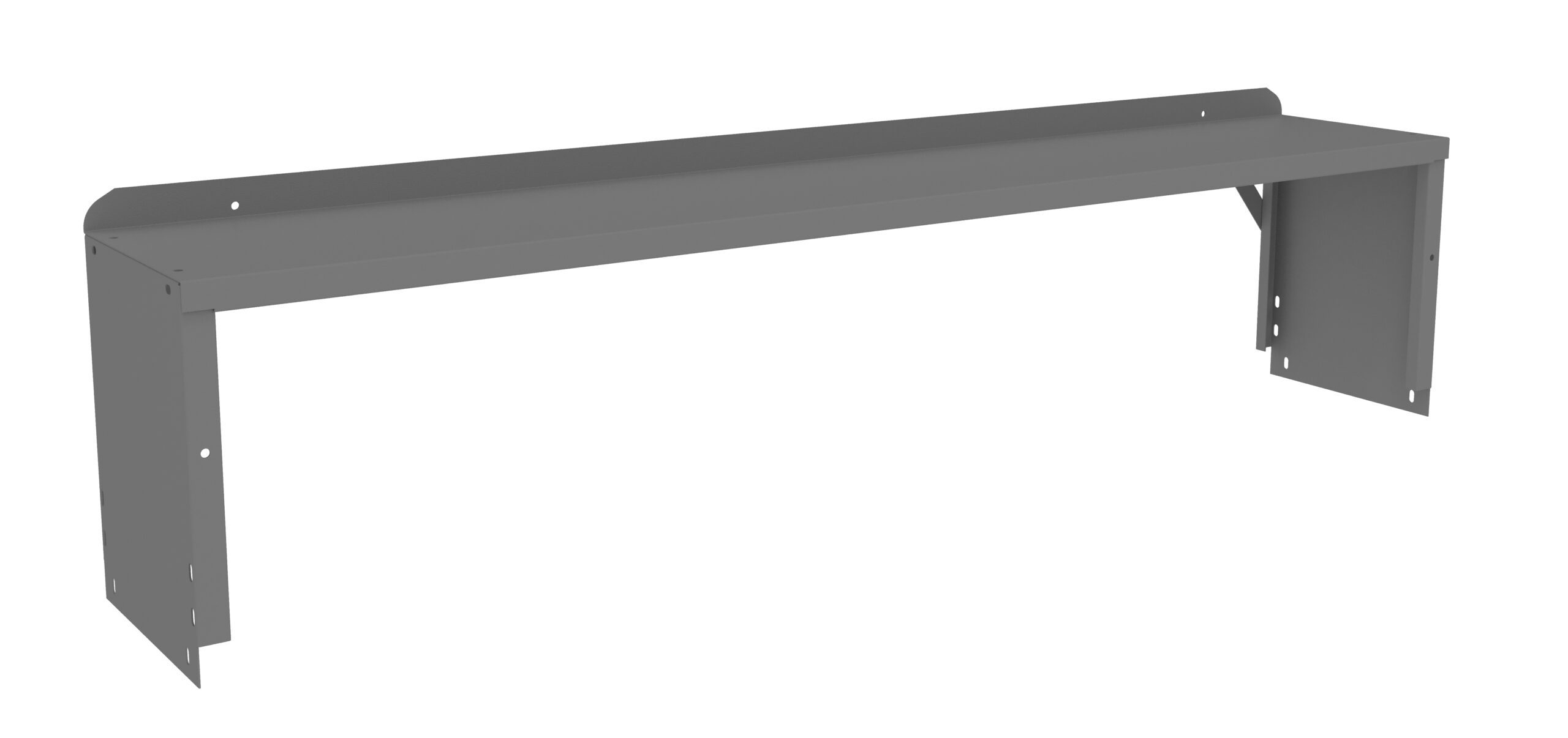 Tennsco "D Riser with End Supports for Workbench Medium Grey