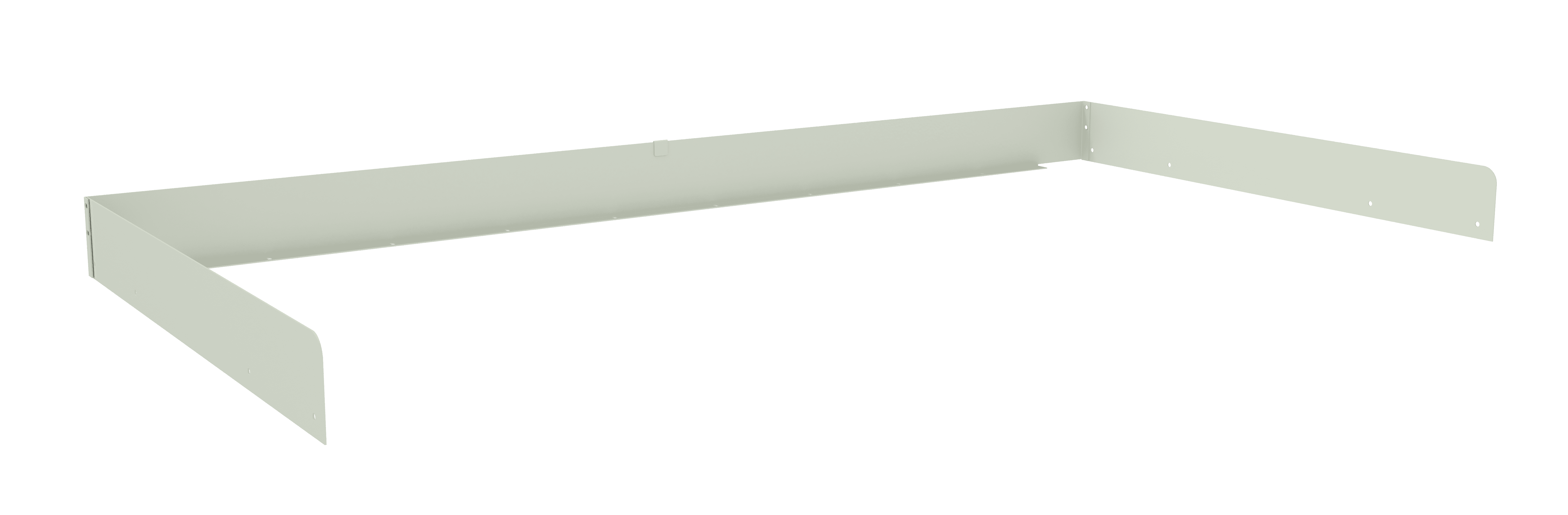 Tennsco "D Side and Back Rail Kit for Workbench Light Grey