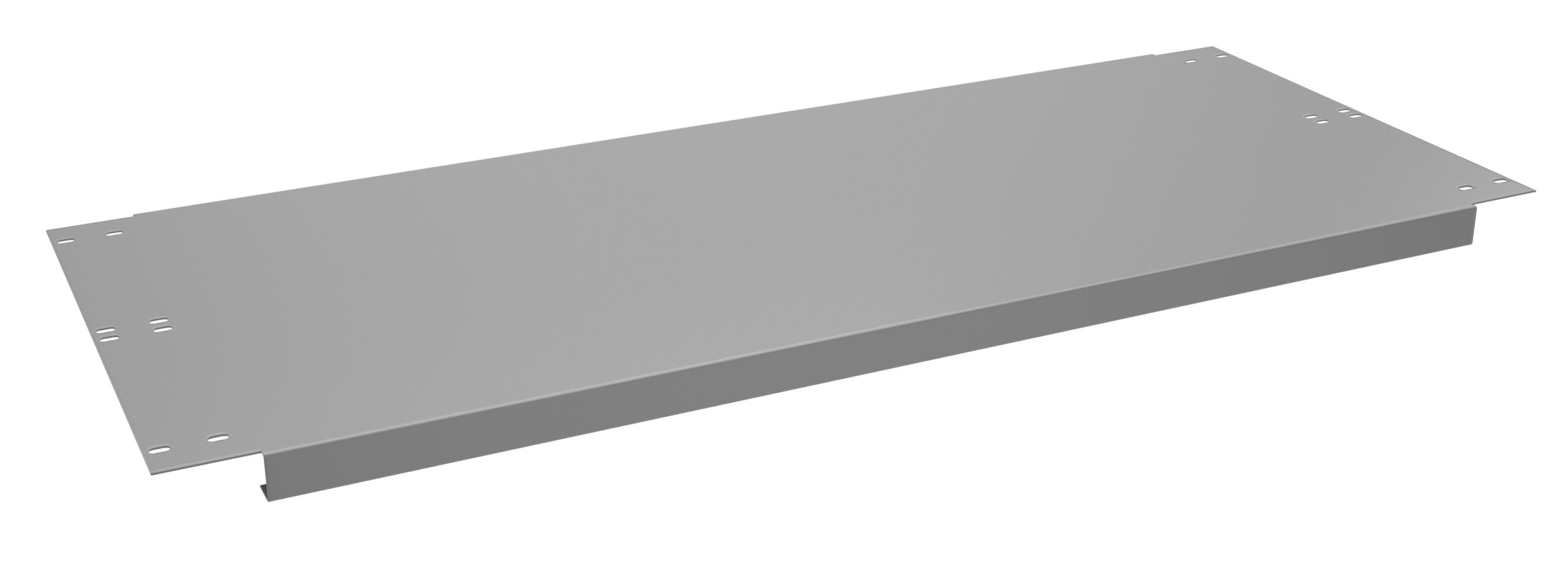 Tennsco "D Shelf for Flared Leg Workbench Medium Grey