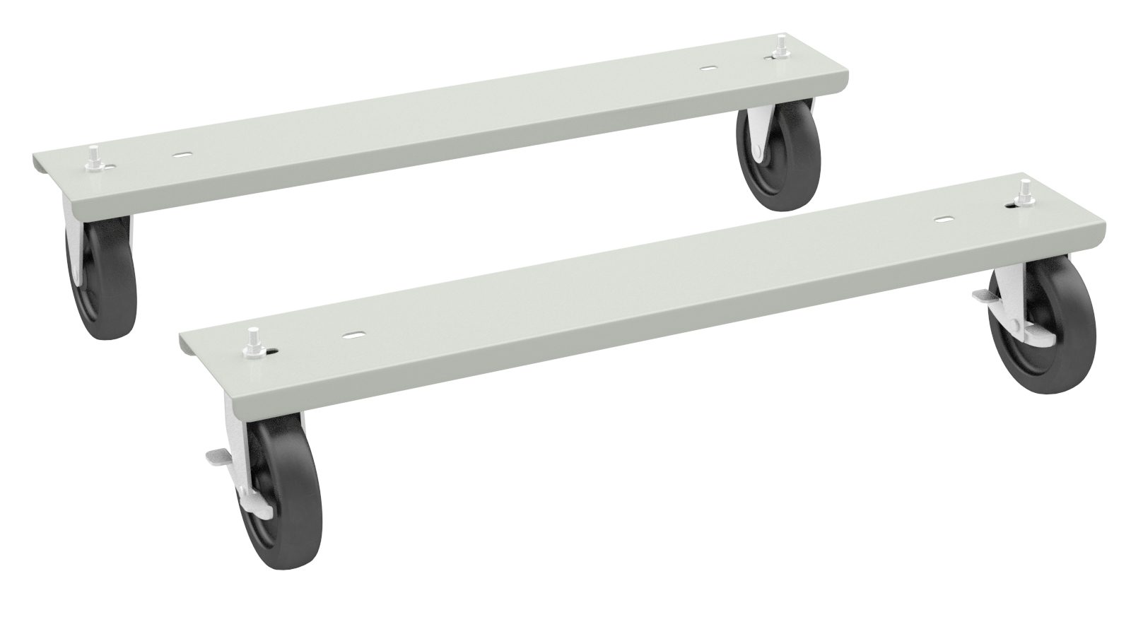 Tennsco Two Fixed and Two Swivel Caster Kit for Workbench Light Grey