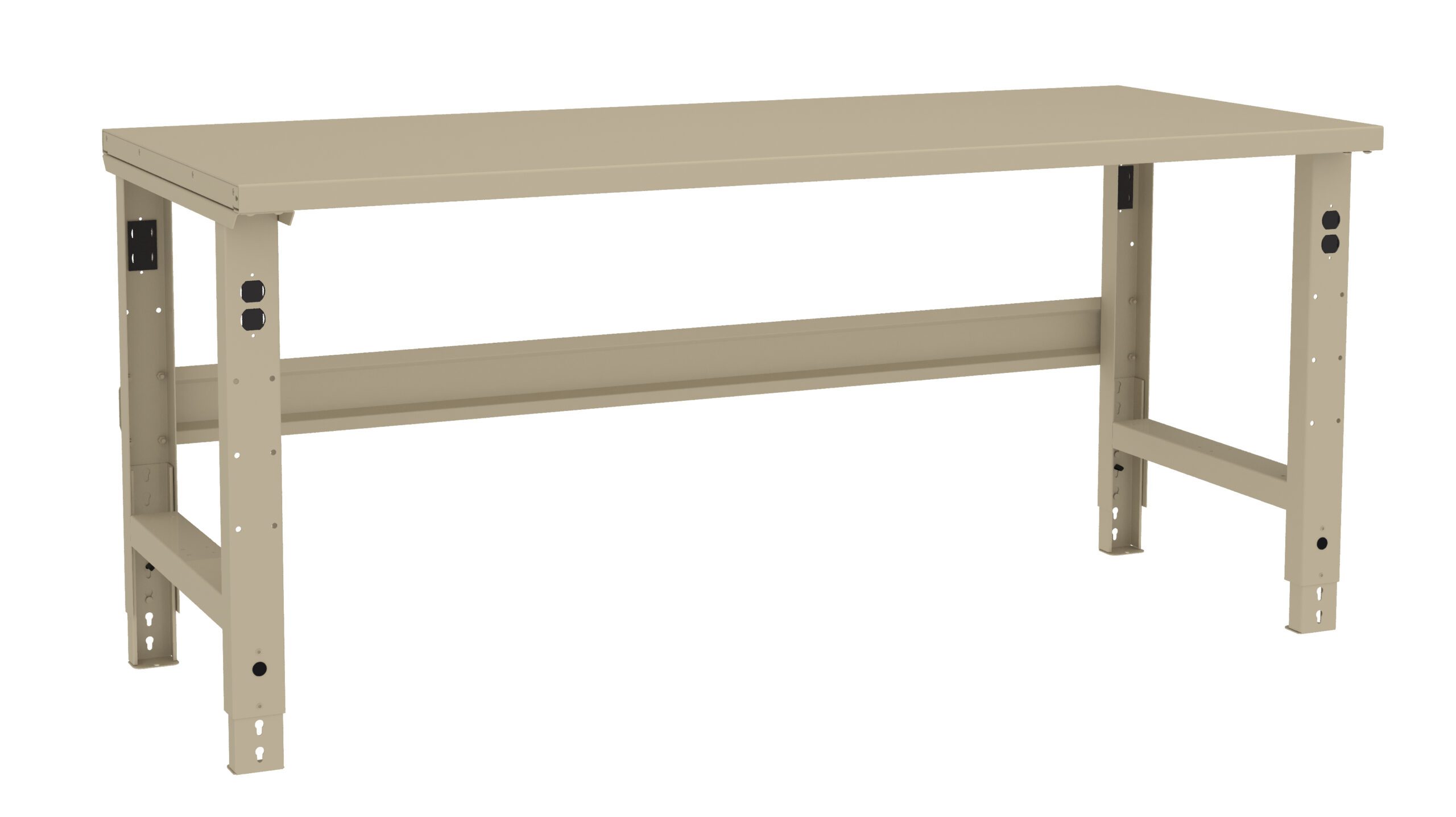 Tennsco "D Adjustable Leg Workbench With Steel Top Sand