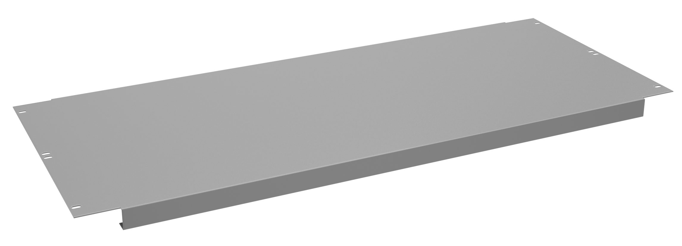 Tennsco "D Shelf for Flared Leg Workbench Medium Grey