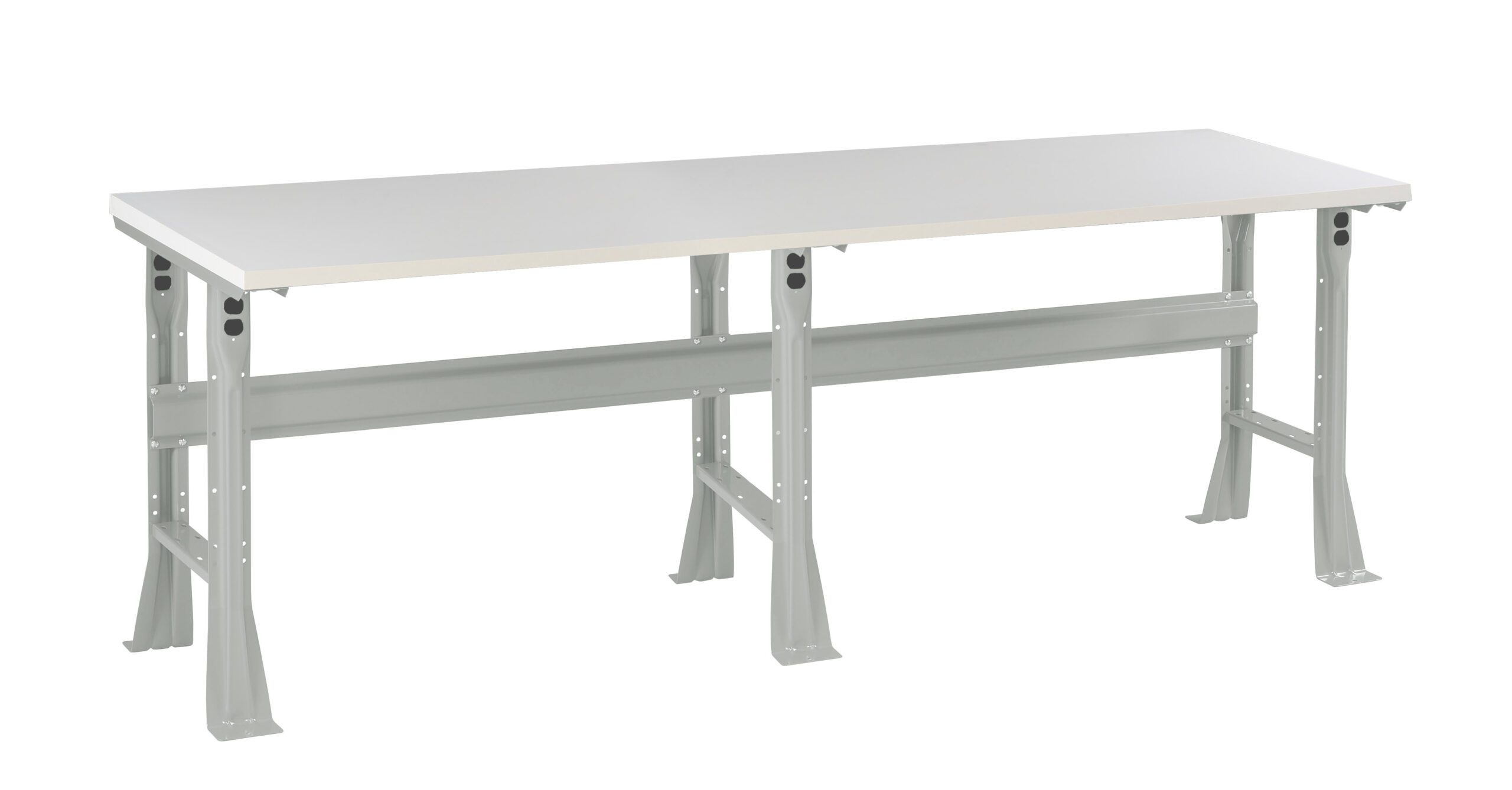 Tennsco "D Flared Leg Workbench With Plastic Top Light Grey
