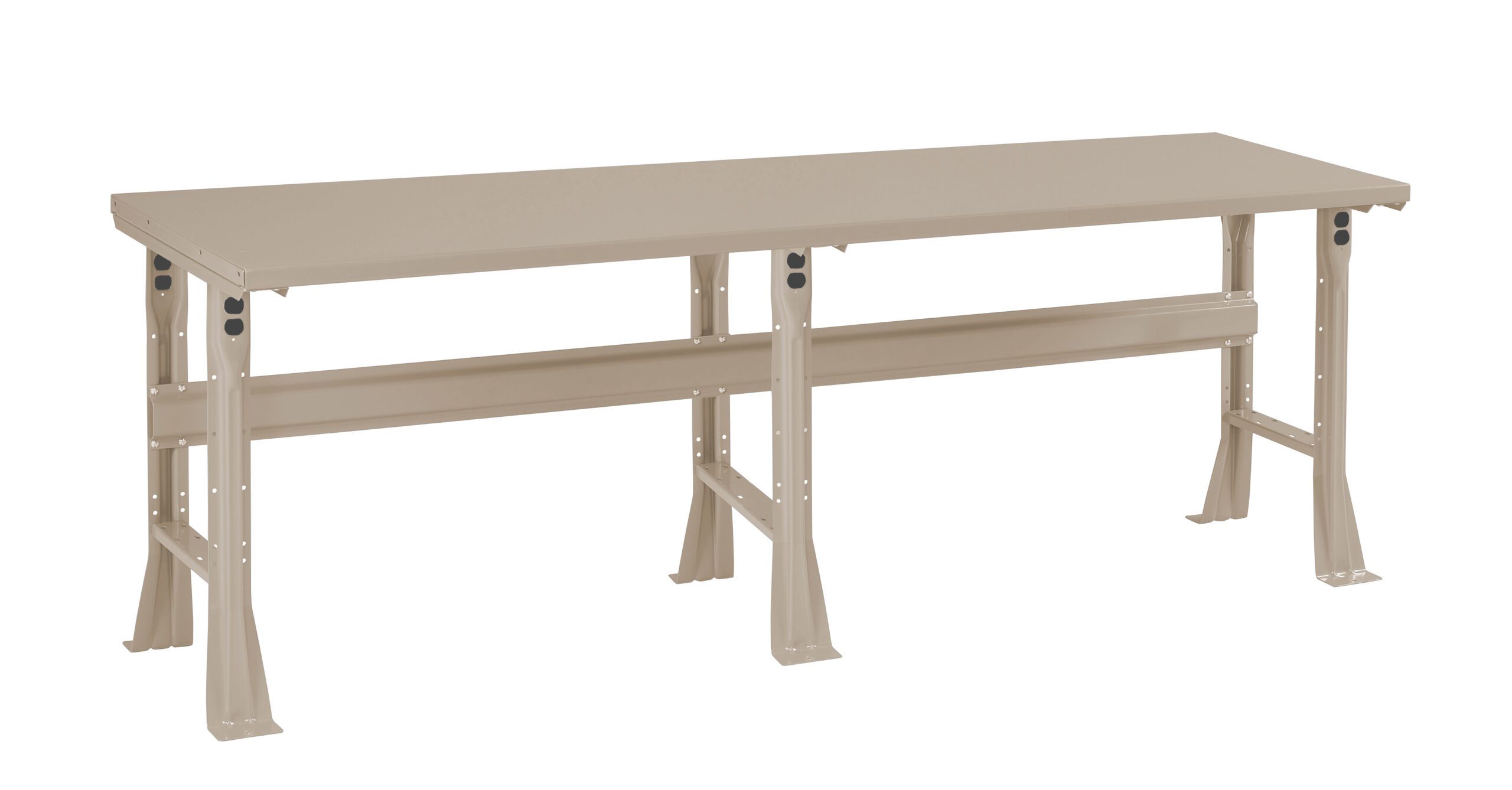 Tennsco "D Flared Leg Workbench With Steel Top Sand
