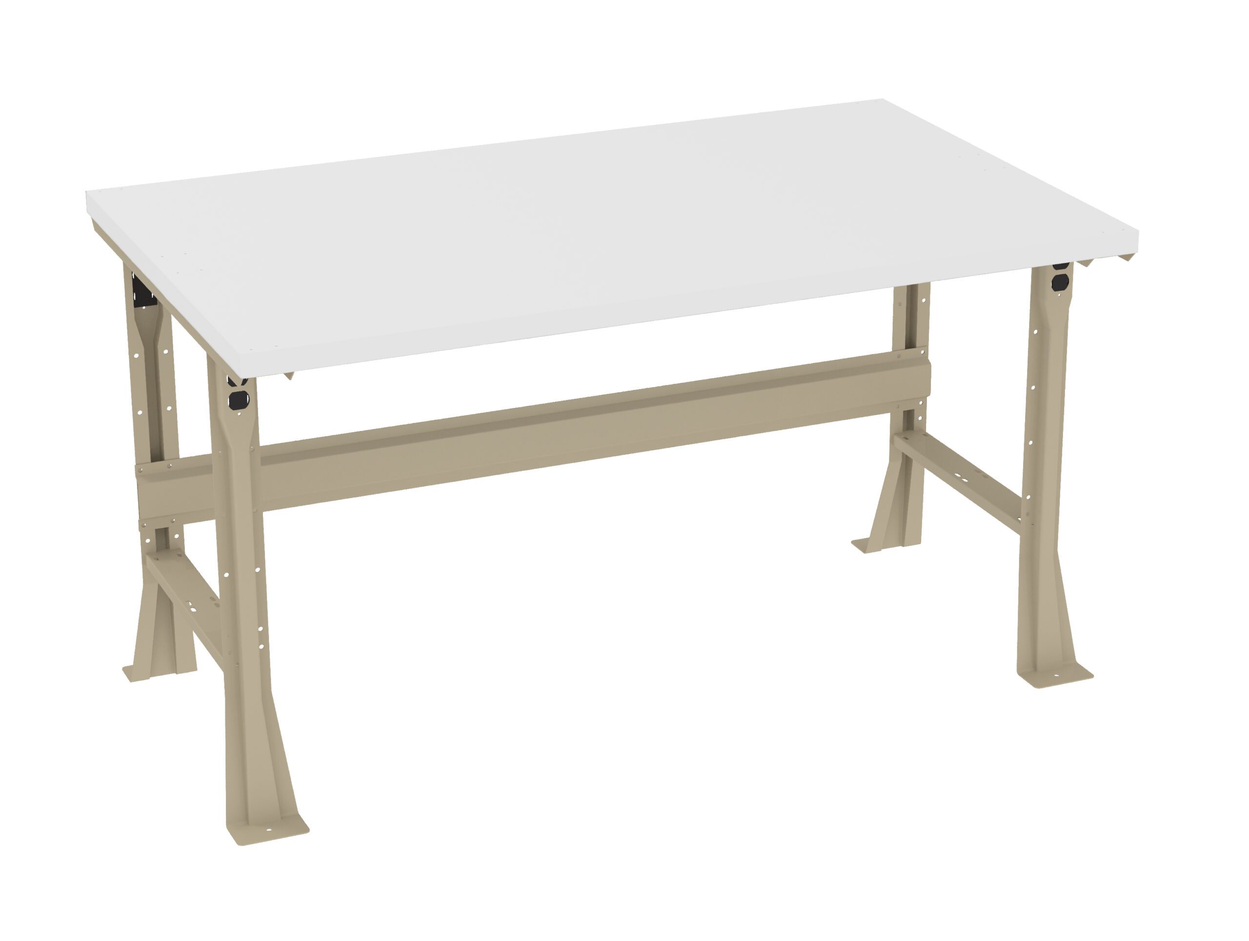 Tennsco "D Flared Leg Workbench With Plastic Top Sand