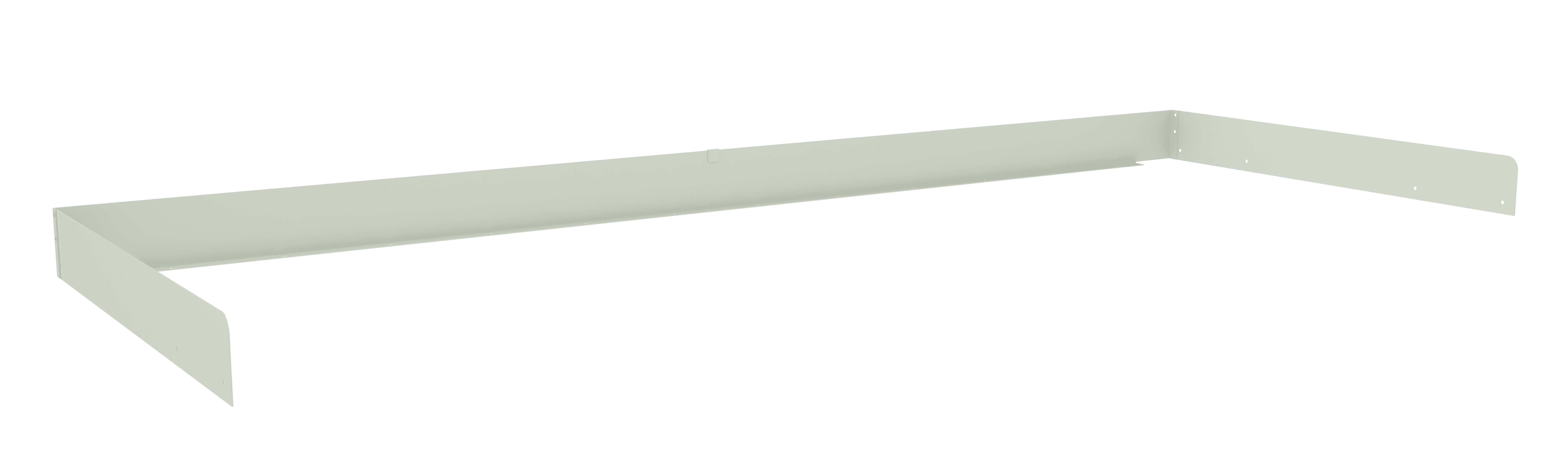 Tennsco "D Side and Back Rail Kit for Workbench Light Grey