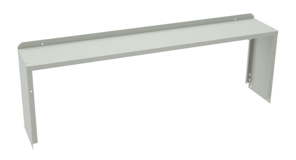 Tennsco "D Riser with End Supports for Workbench Light Grey