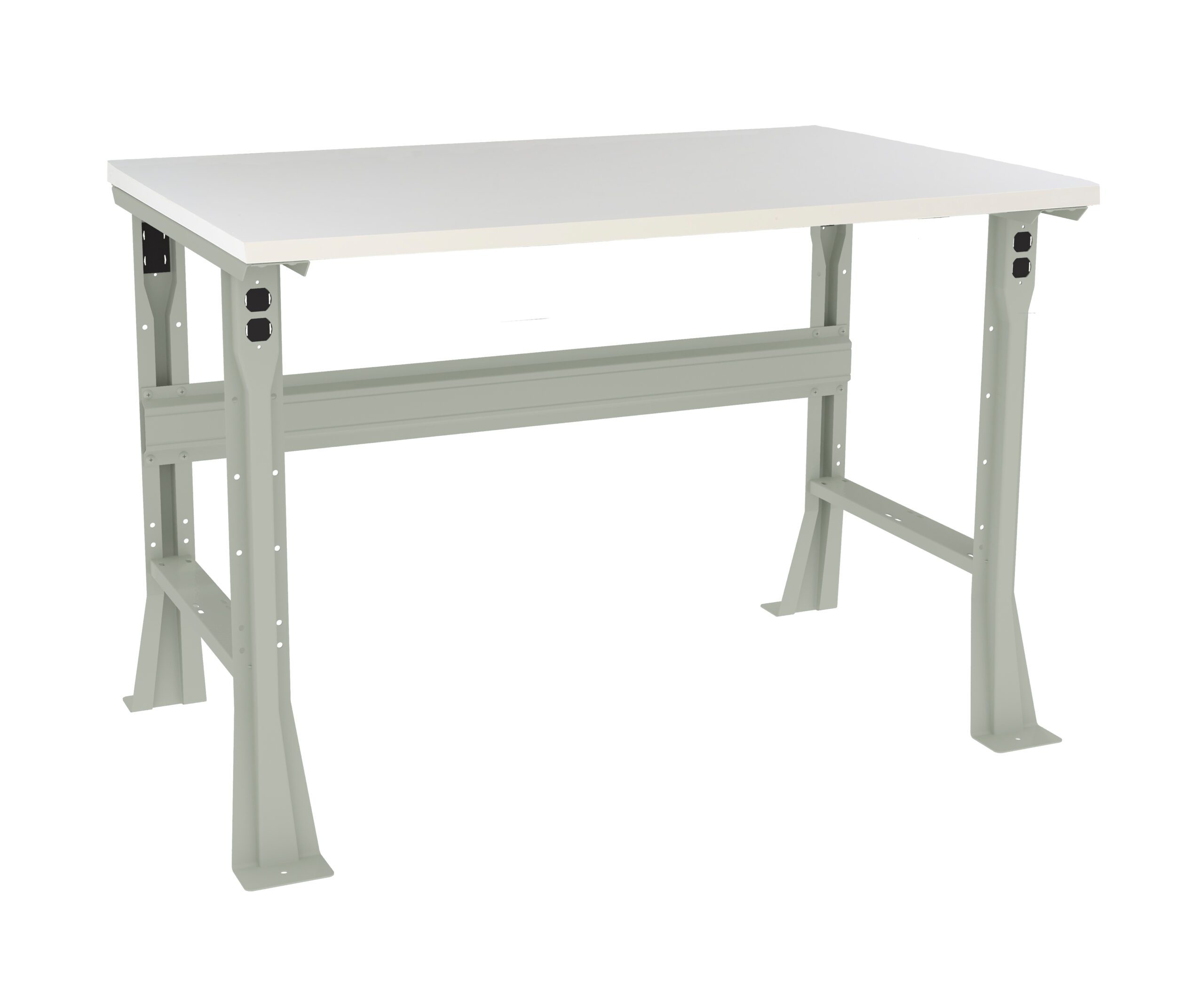 Tennsco "D Flared Leg Workbench With Plastic Top Light Grey