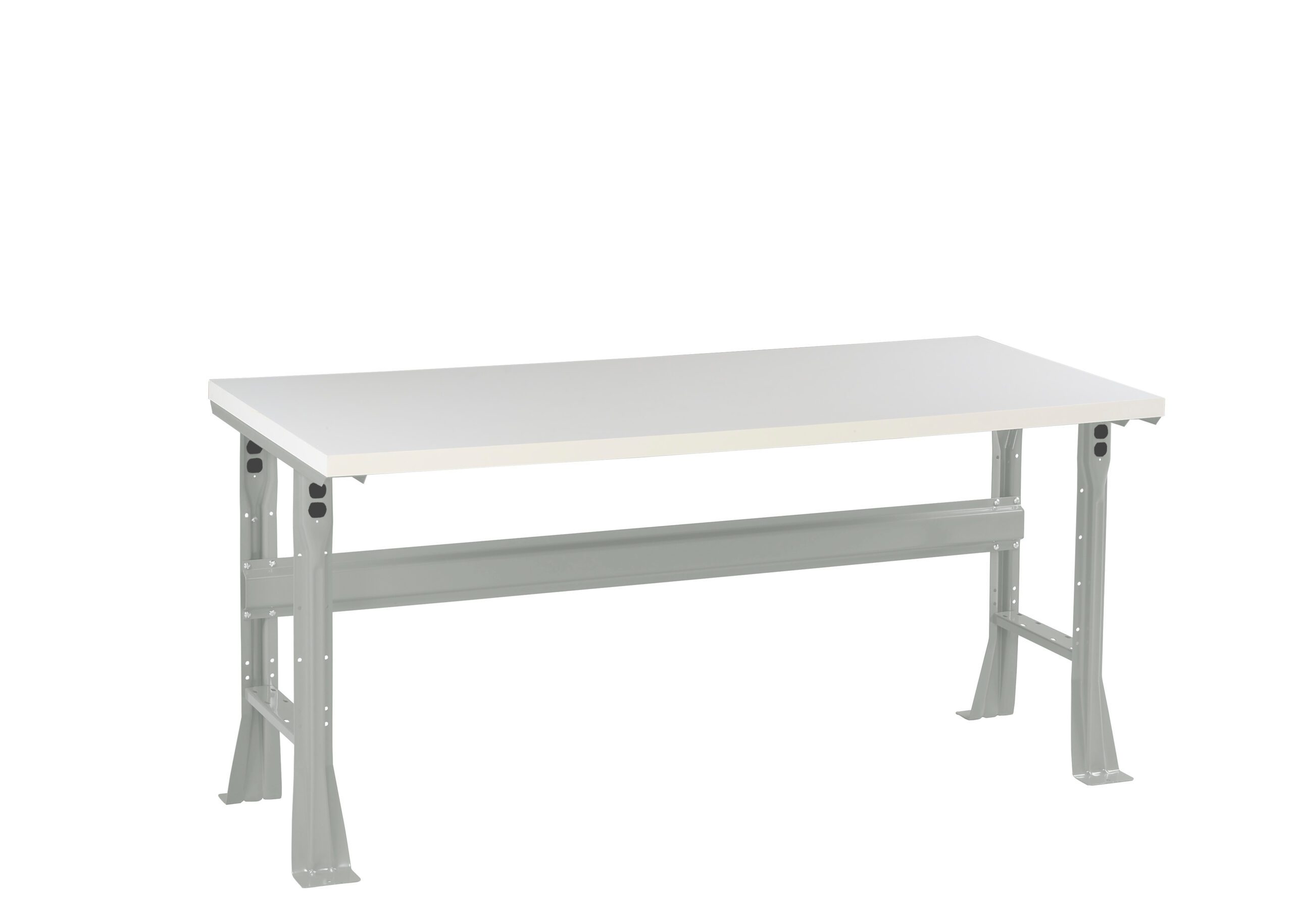 Tennsco "D Flared Leg Workbench With Plastic Top Light Grey