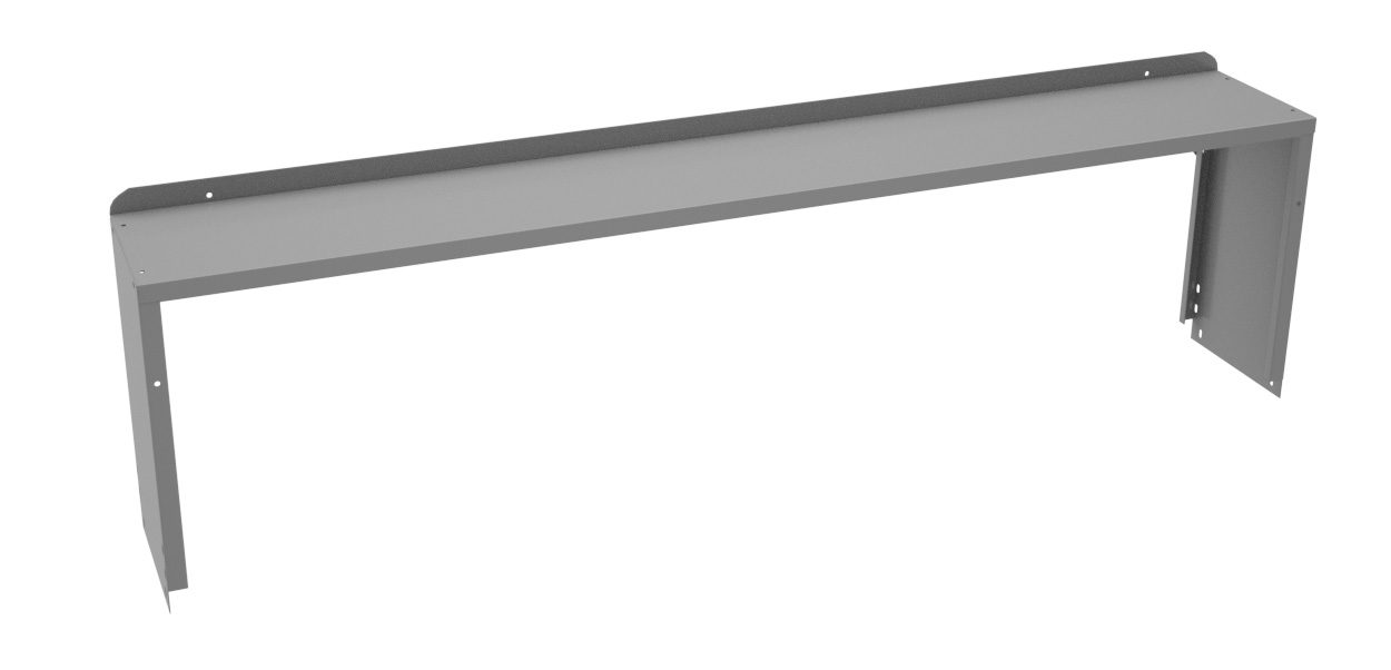 Tennsco "D Riser with End Supports for Workbench Medium Grey