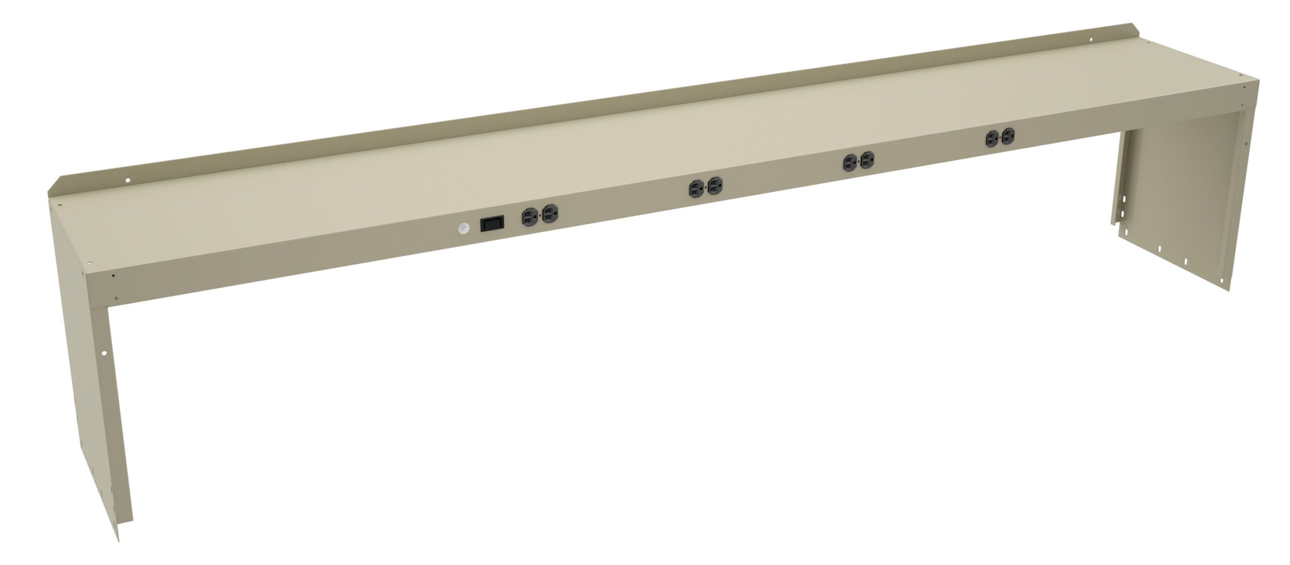 Tennsco "D Prewired Electric Riser with End Supports for Workbench Sand