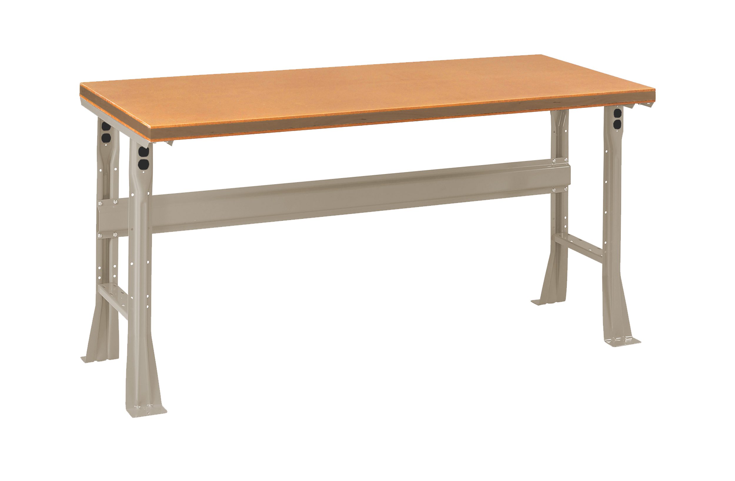 Tennsco "D Flared Leg Workbench With Compressed Wood Top Sand