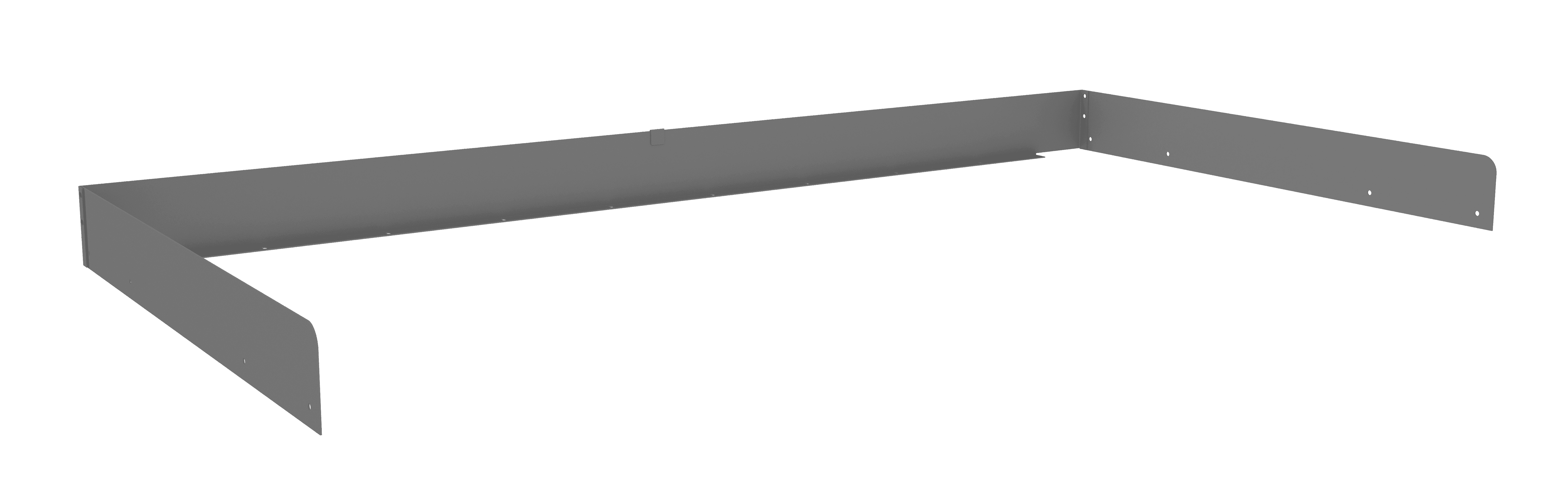 Tennsco "D Side and Back Rail Kit for Workbench Medium Grey