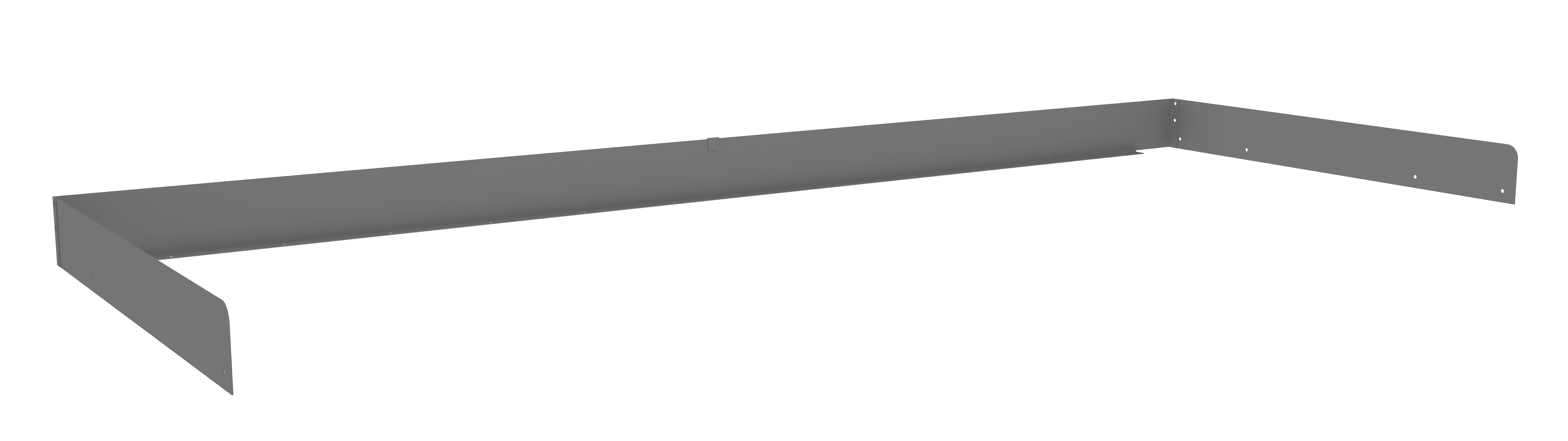 Tennsco "D Side and Back Rail Kit for Workbench Medium Grey
