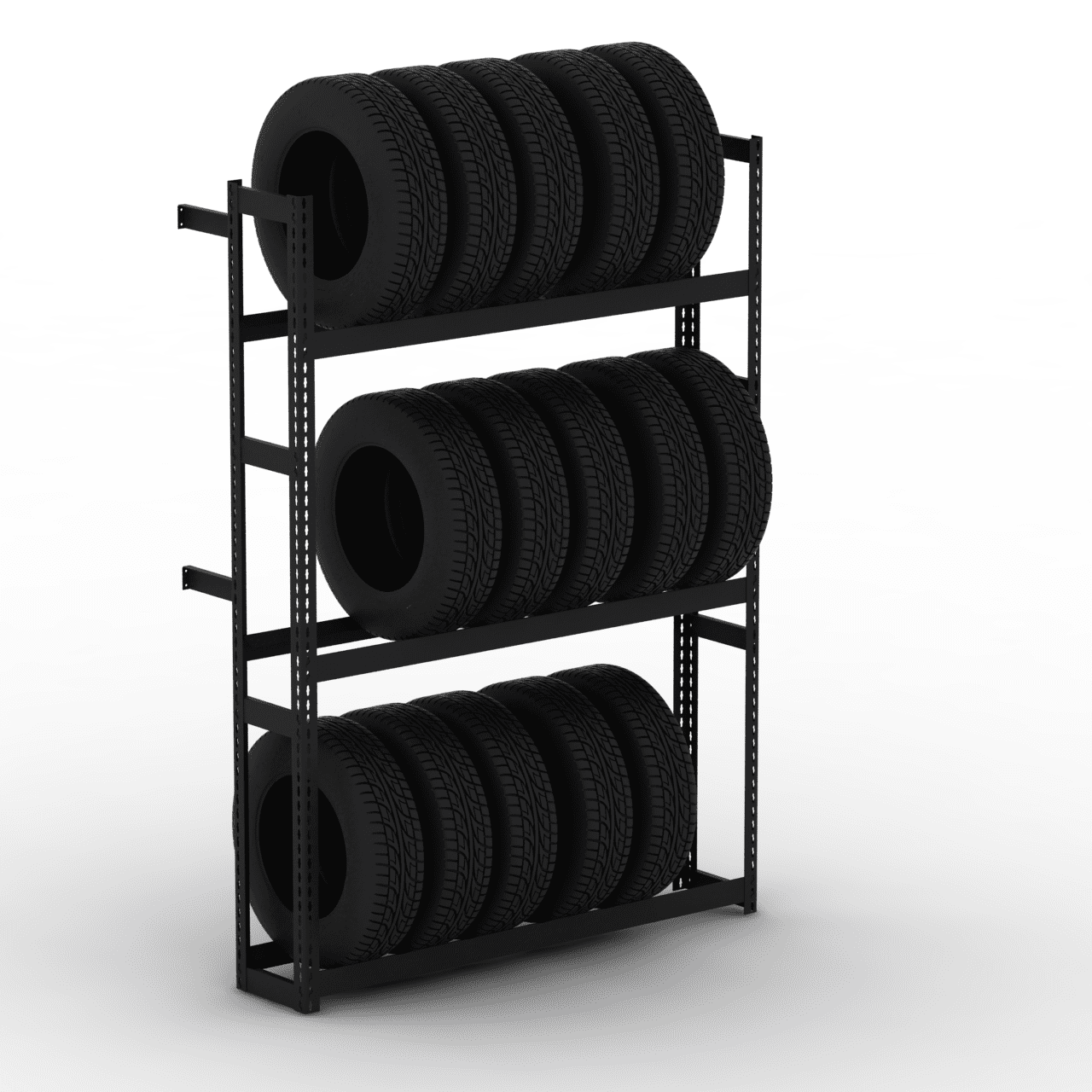 Borroughs Rivet-Span Single Entry 3 Level Tire Rack Adder Unit - BO