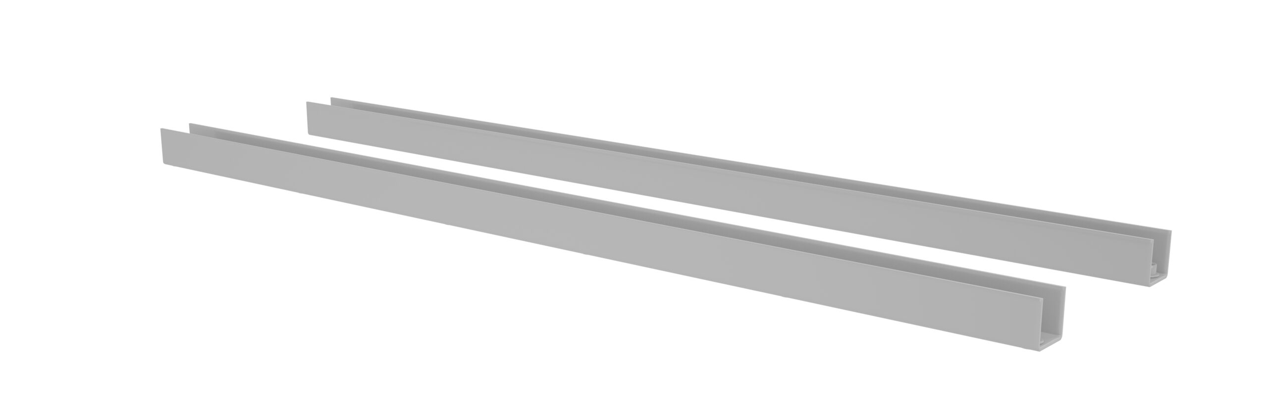 Tennsco Mounting Channels for Workbench Light Grey