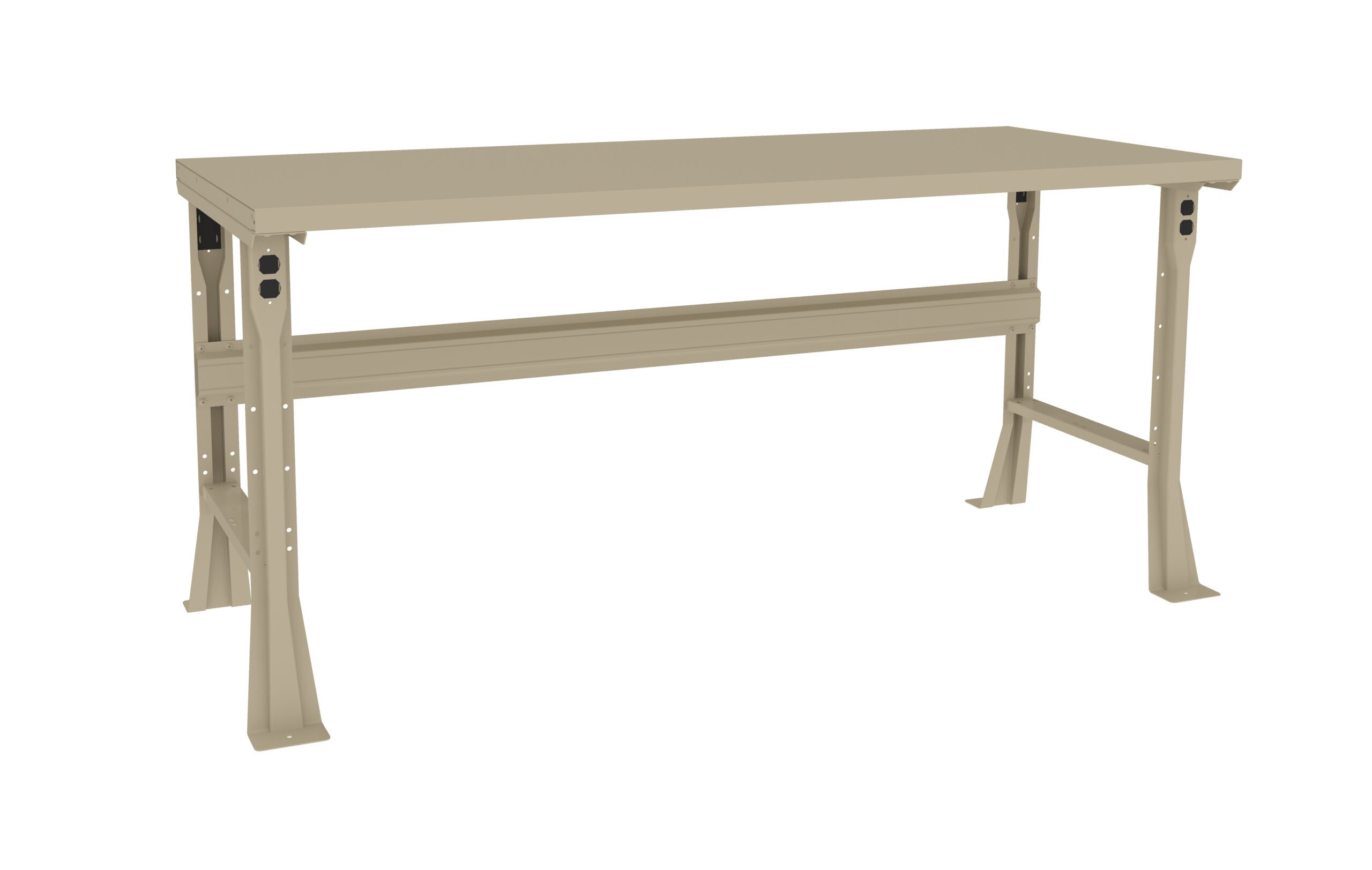 Tennsco "D Flared Leg Workbench With Steel Top Sand