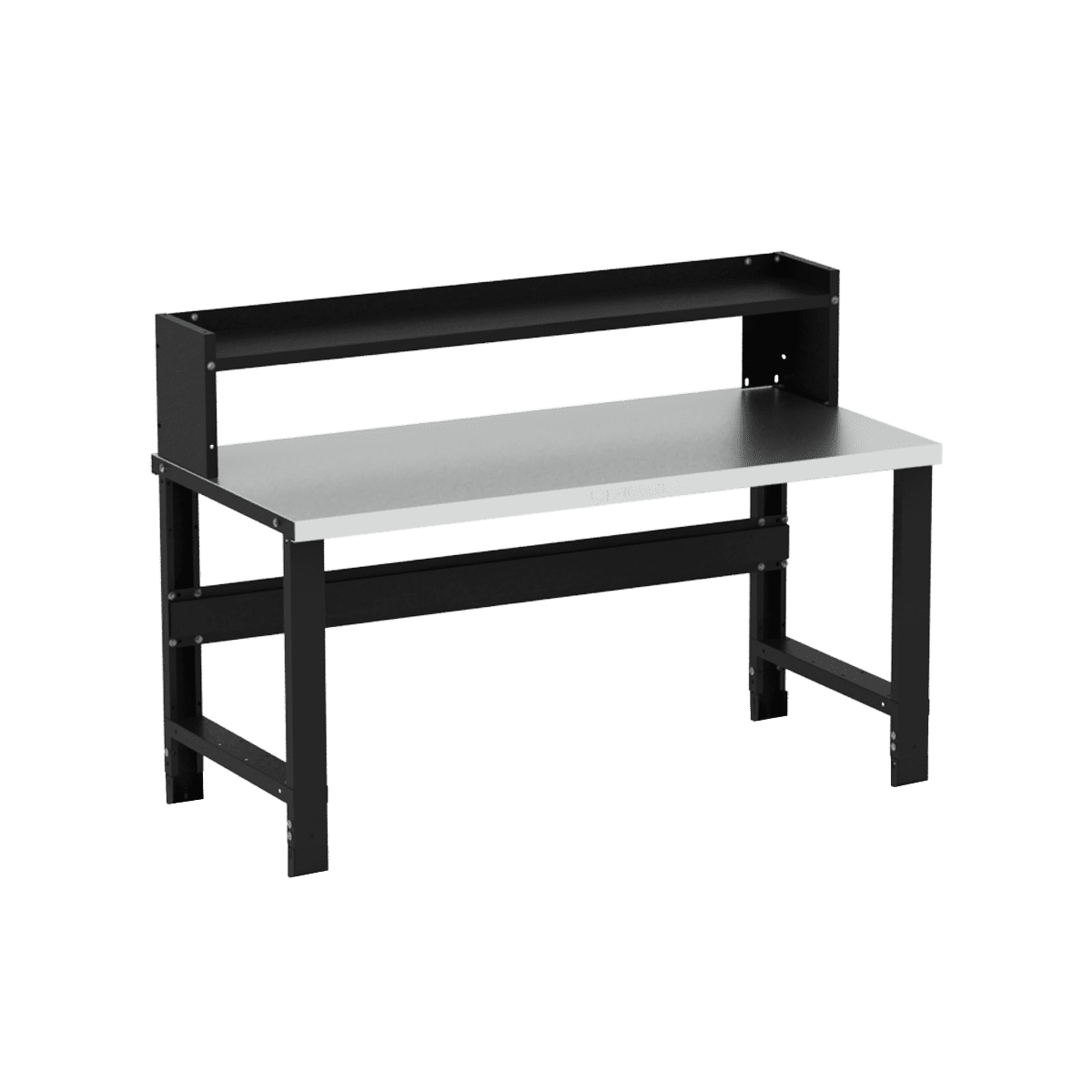 Borroughs Adjustable Height Steel Top Workbench with Ledge Shelf x