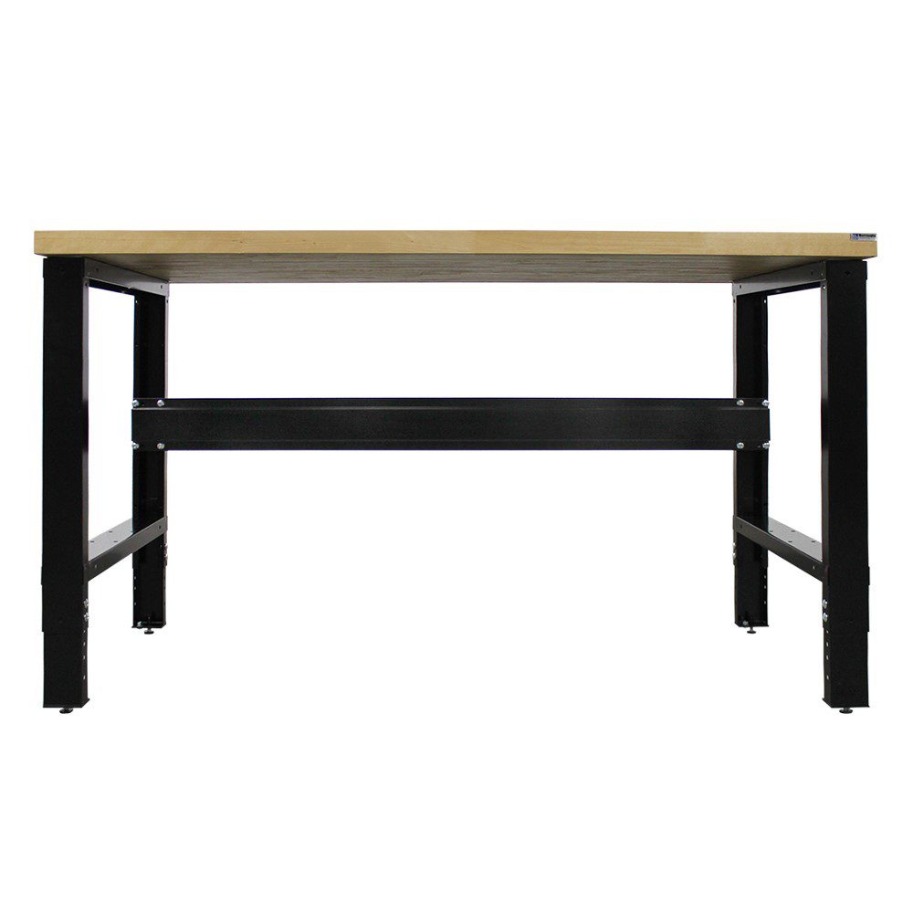 Borroughs Adjustable Height Solid Hardwood Top Workbench