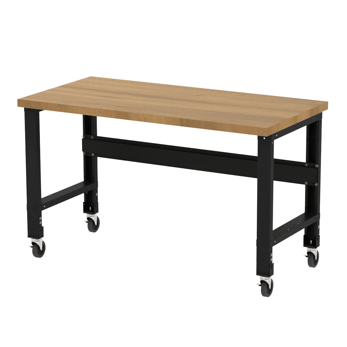 Borroughs Adjustable Height Hardwood Top Workbench with Caster Kit x
