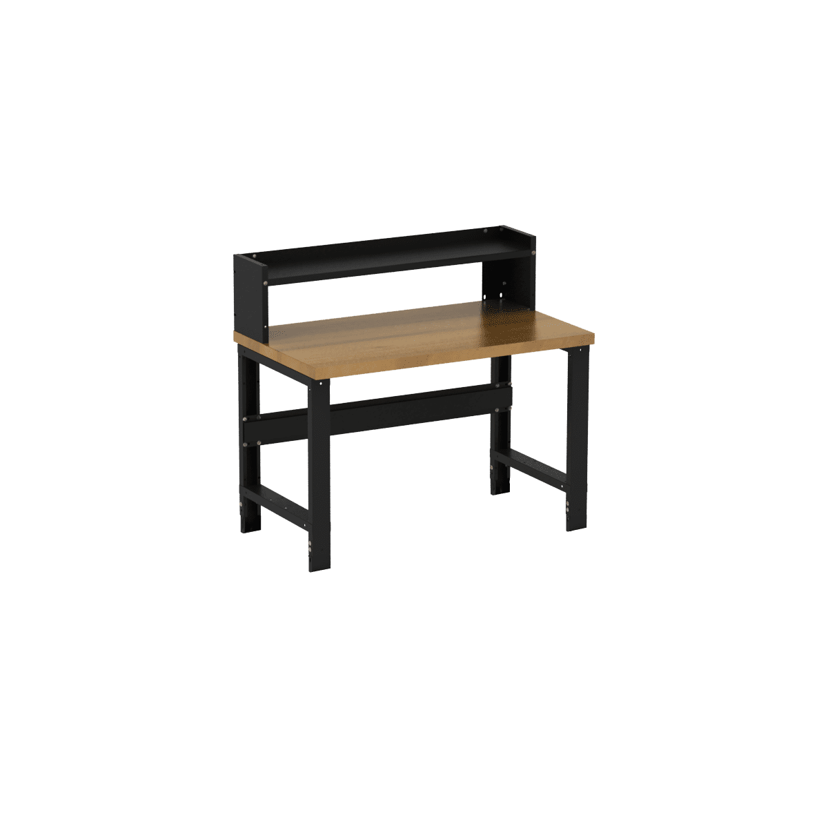 Borroughs Adjustable Height Hardwood Top Workbench with Ledge Shelf x