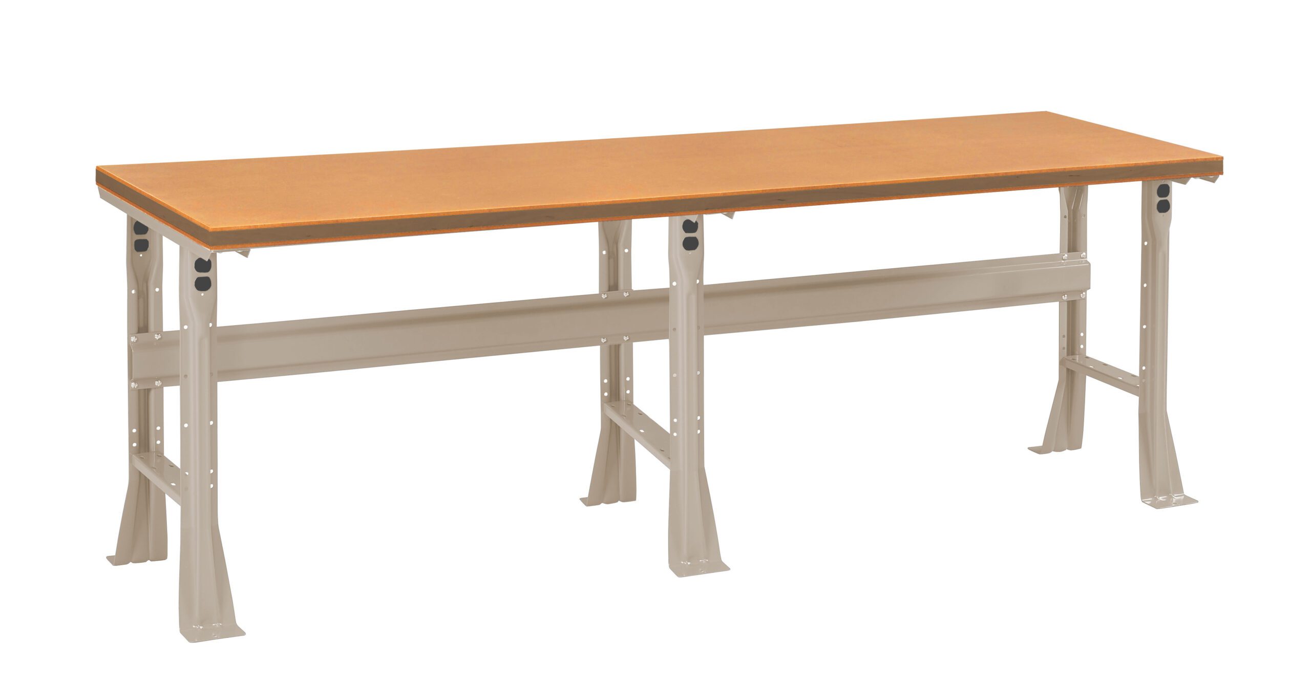 Tennsco "D Flared Leg Workbench With Compressed Wood Top Sand