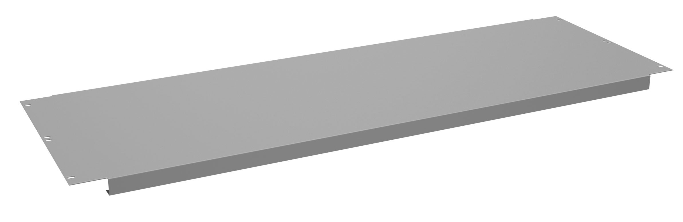 Tennsco "D Shelf for Flared Leg Workbench Medium Grey