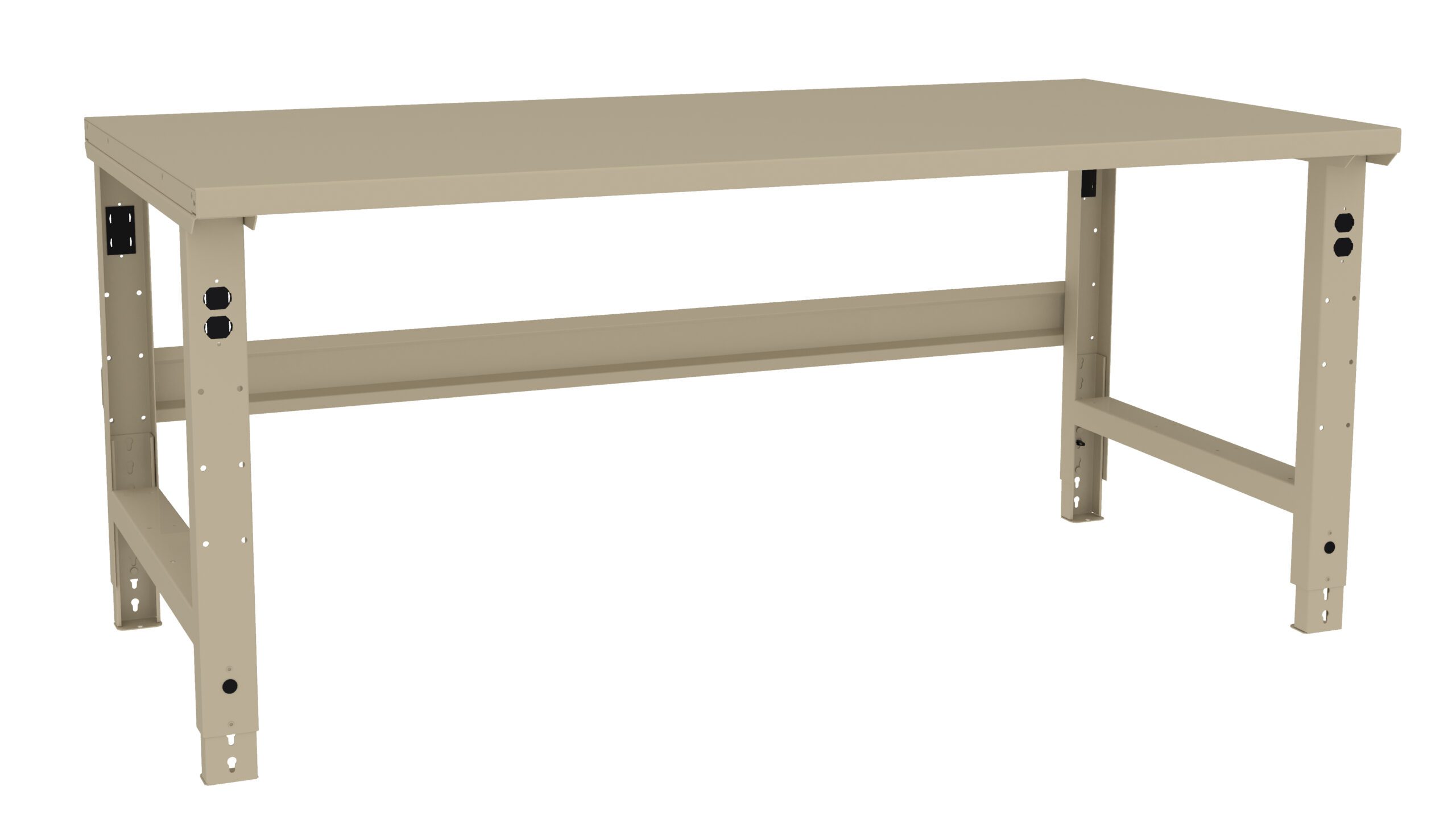 Tennsco "D Adjustable Leg Workbench With Steel Top Sand