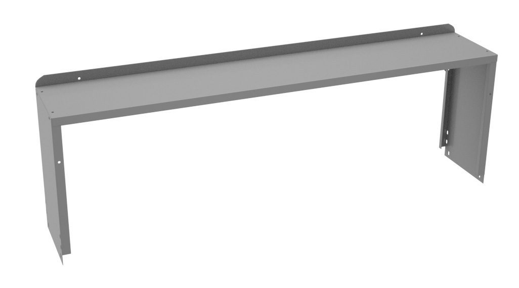 Tennsco "D Riser with End Supports for Workbench Medium Grey