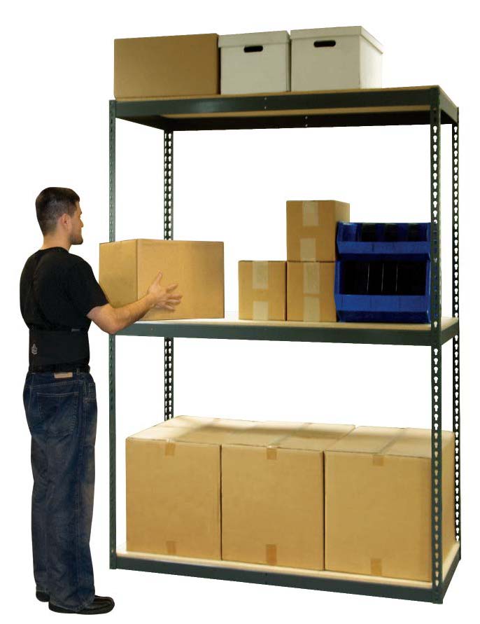 Jaken Boltless Shelving Series - 3 Shelf Unit Heavy Duty Beams Particle Board